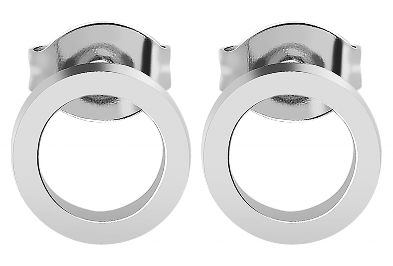 Adelia´s Paar Ohrhänger »Damen Ohrstecker aus poliertem Edelstahl Ø 8 mm«