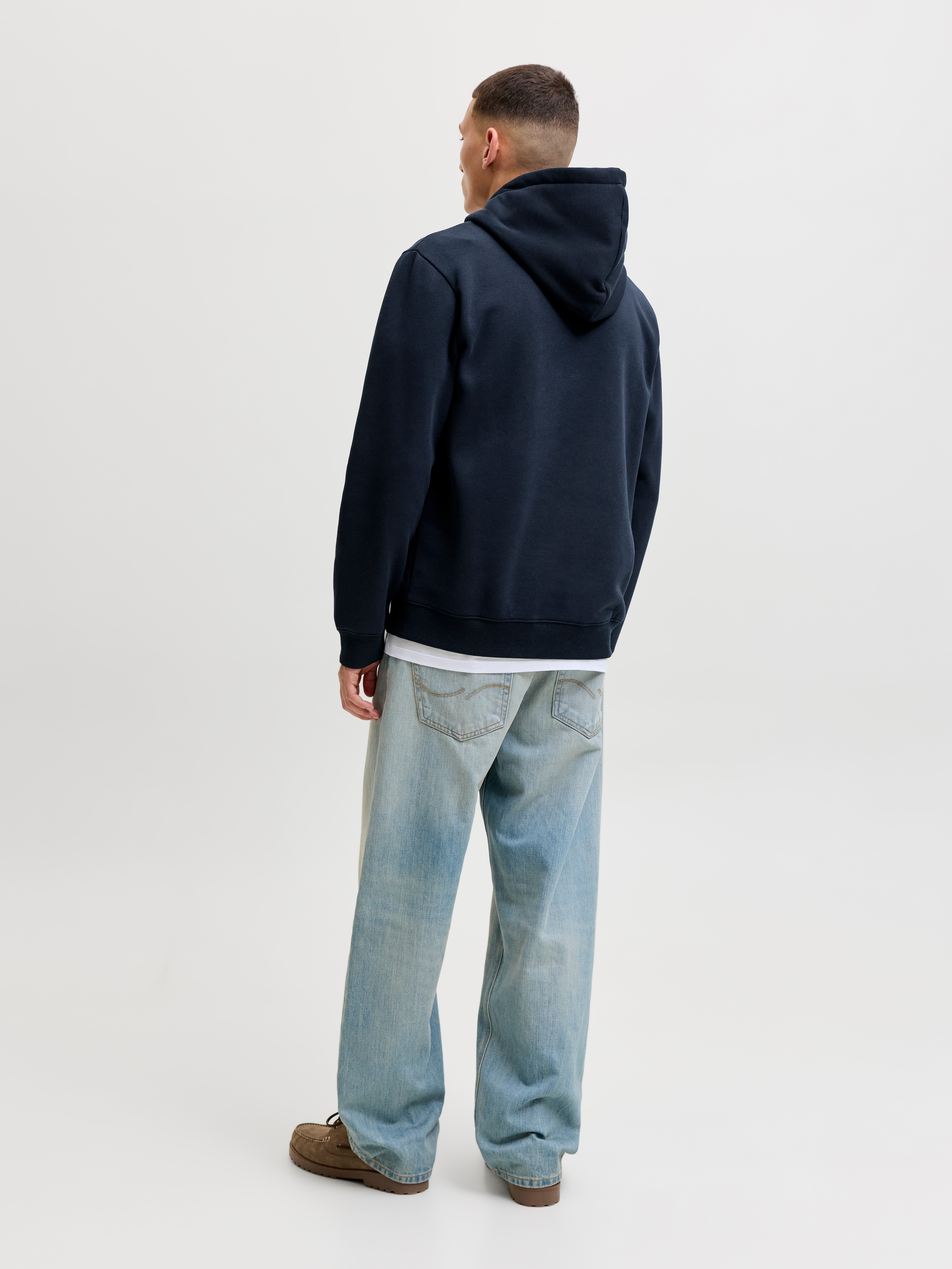 Jack & Jones Kapuzensweatshirt »JJBENSON SWEAT HOOD«, Materialmix, regular fit
