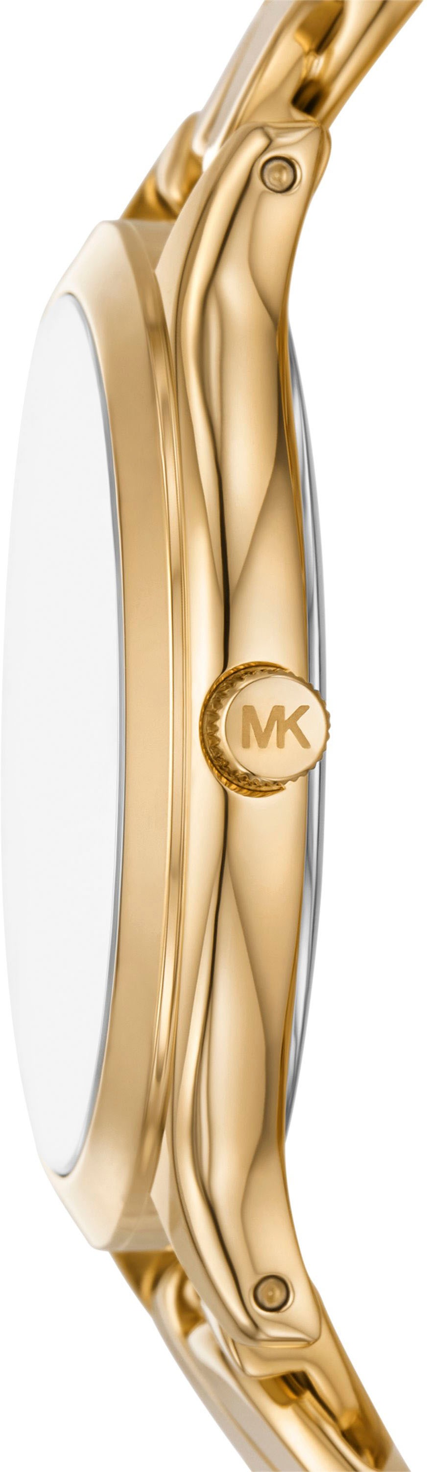 MICHAEL KORS Quarzuhr »SLIM RUNWAY CHAIN«, Armbanduhr, Damenuhr, Edelstahlarmband