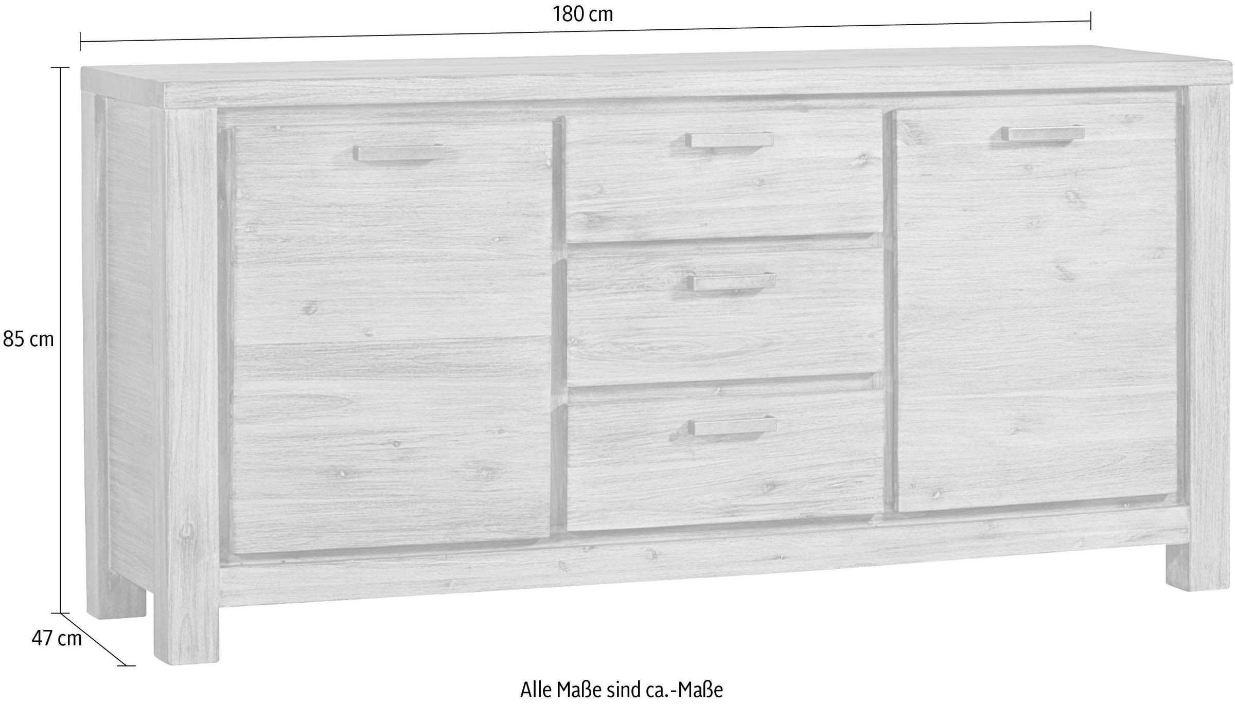 Gutmann Factory Sideboard »Tunis«, Kommode, Breite 180 cm