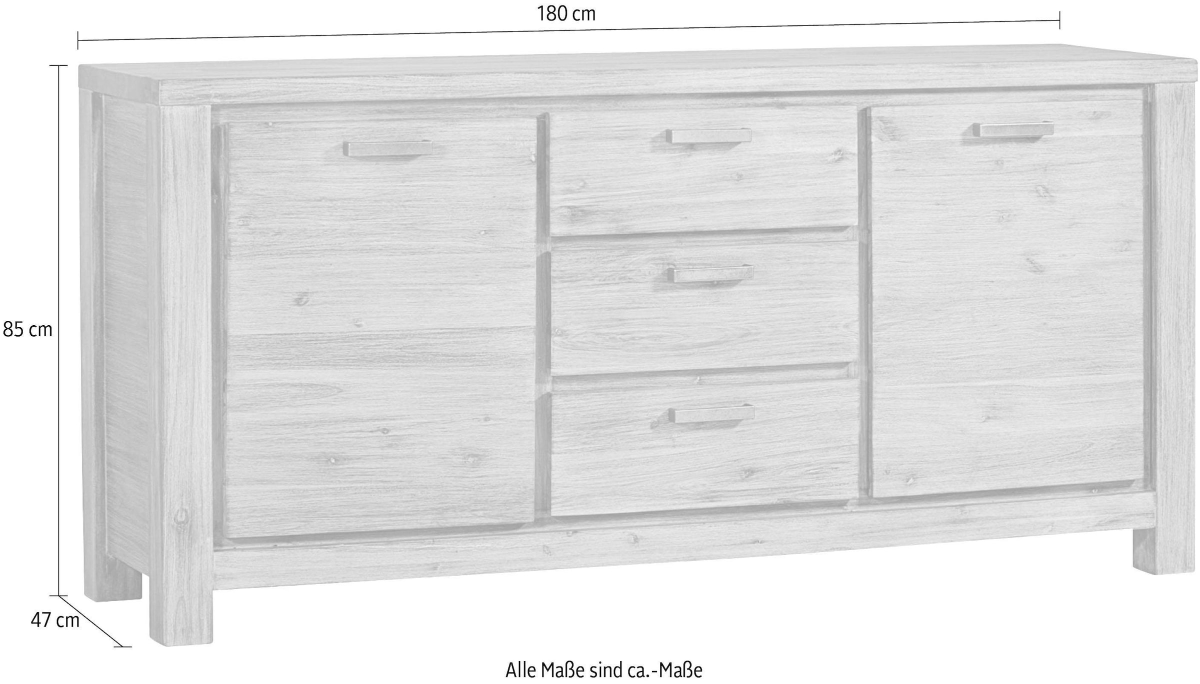 Gutmann Factory Sideboard "Tunis", Kommode, Breite 180 cm günstig online kaufen