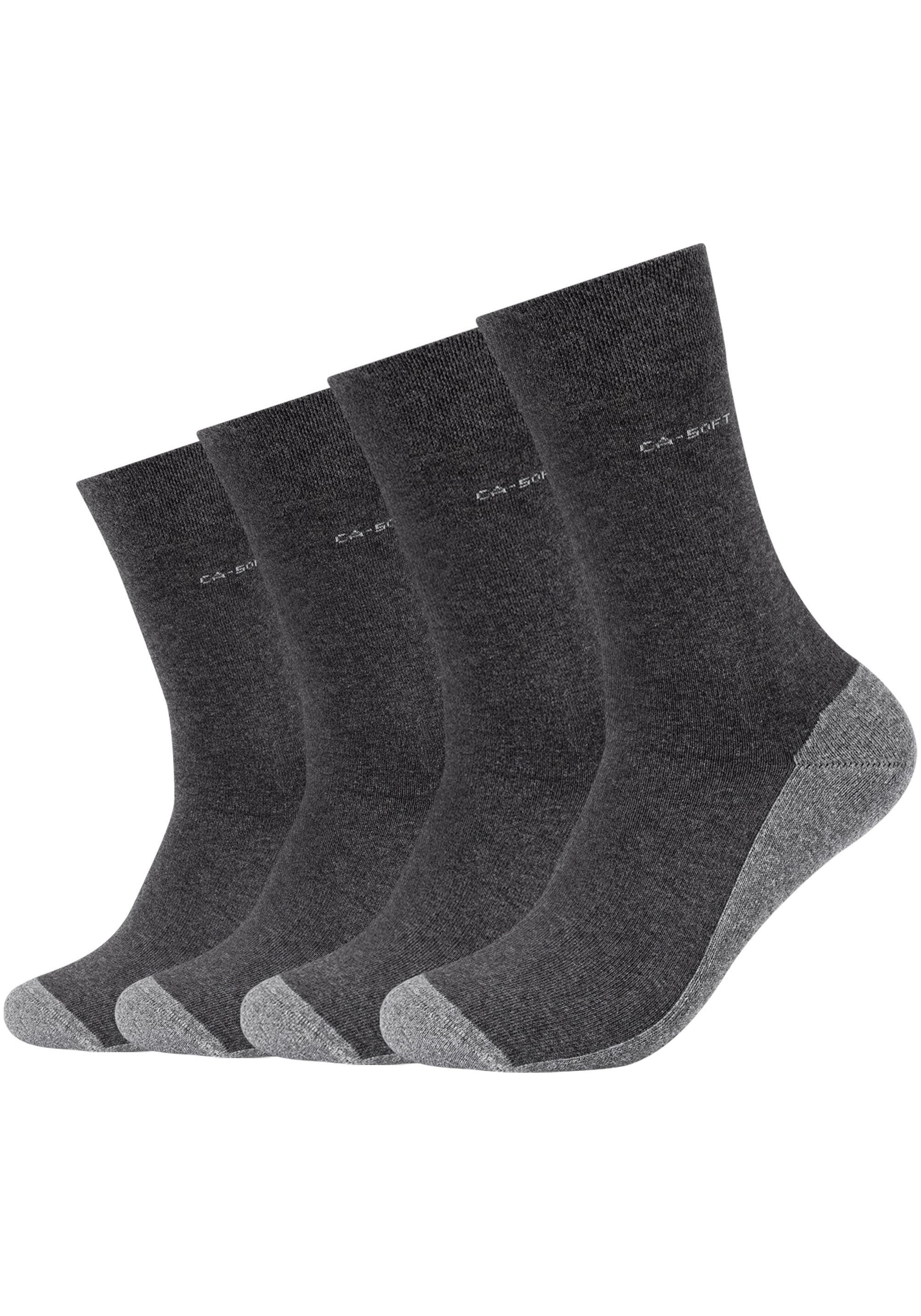 Camano Langsocken, (4er Pack), mit dezentem Logodruck