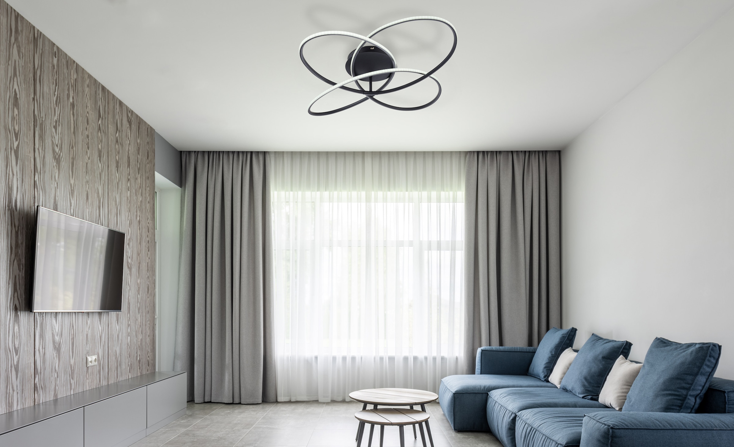 GLOBO LIGHTING LED Deckenleuchte »PANDA«, Leuchtmittel LED-Modul | LED fest integriert, Deckenlampe/Wohnzimmer/Schlafzimmer/modern
