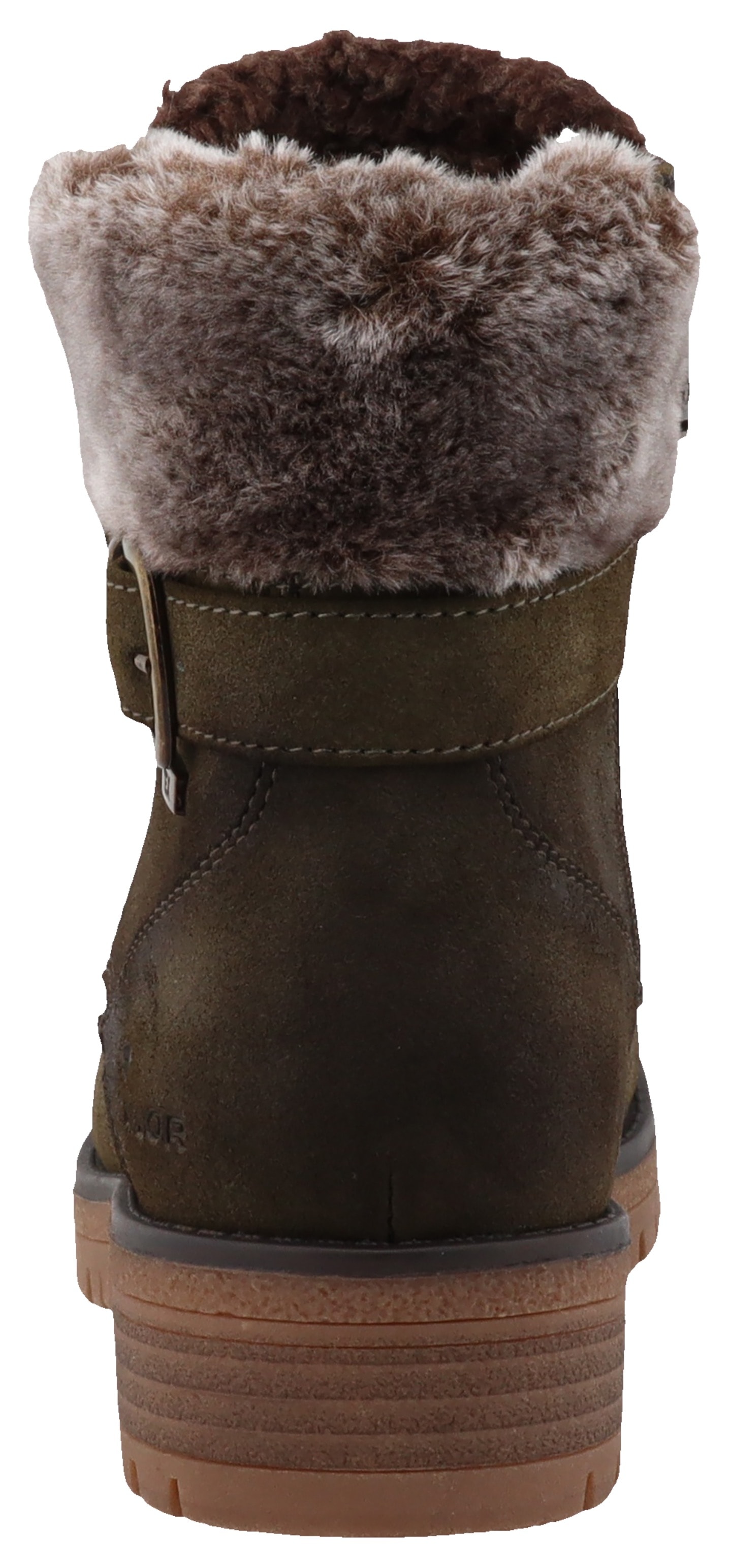 TOM TAILOR Winterboots, Blockabsatz, Schnürboots, Winterstiefelette, modische Zierschnalle