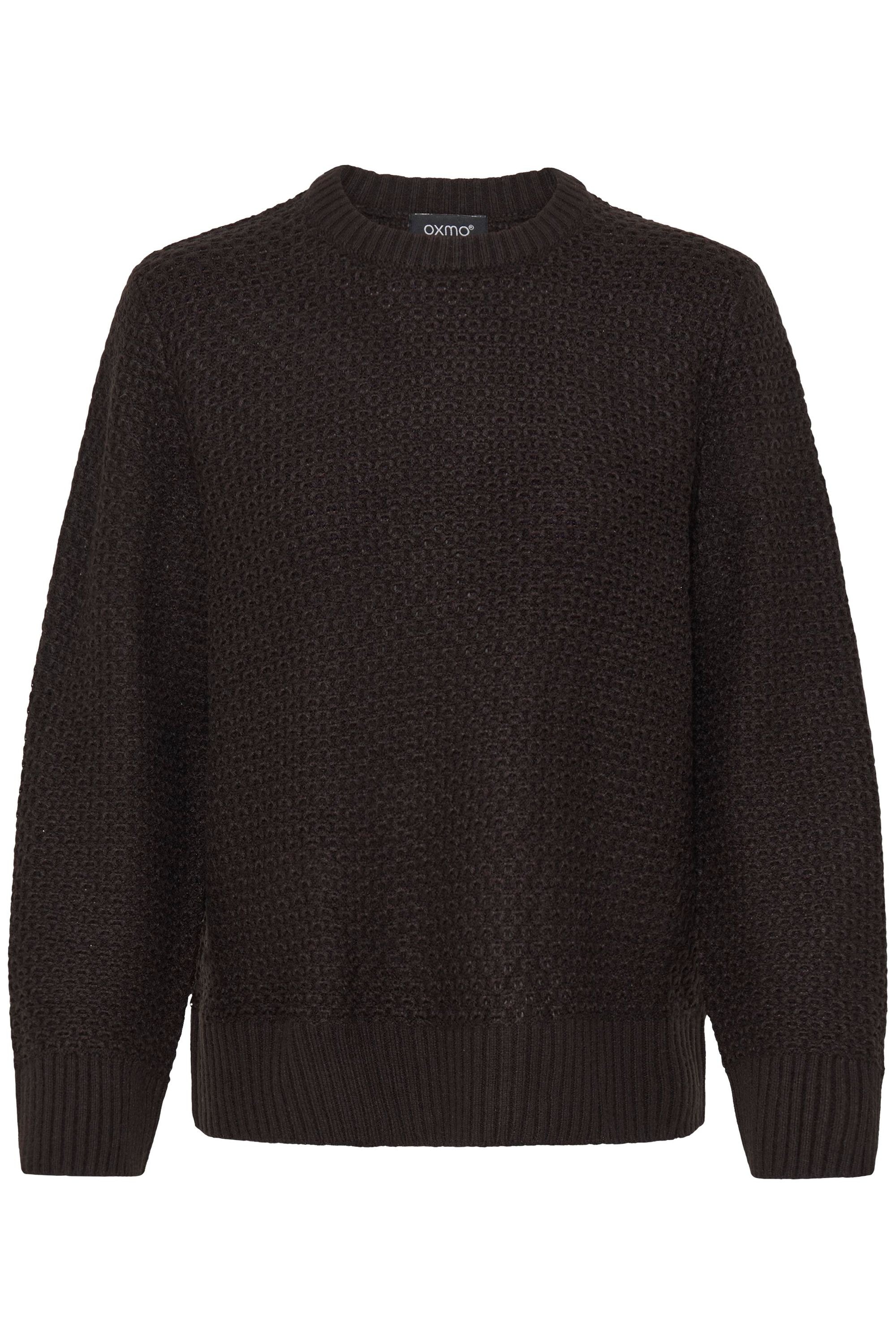 OXMO Damen Strickfleece-Pullover "Strickpullover OXBMMNELLY JUMPER"meteorite, Gr. L, Obermaterial: 50% Polyacryl PAN. 50% Polyacryl PAN recyc..,