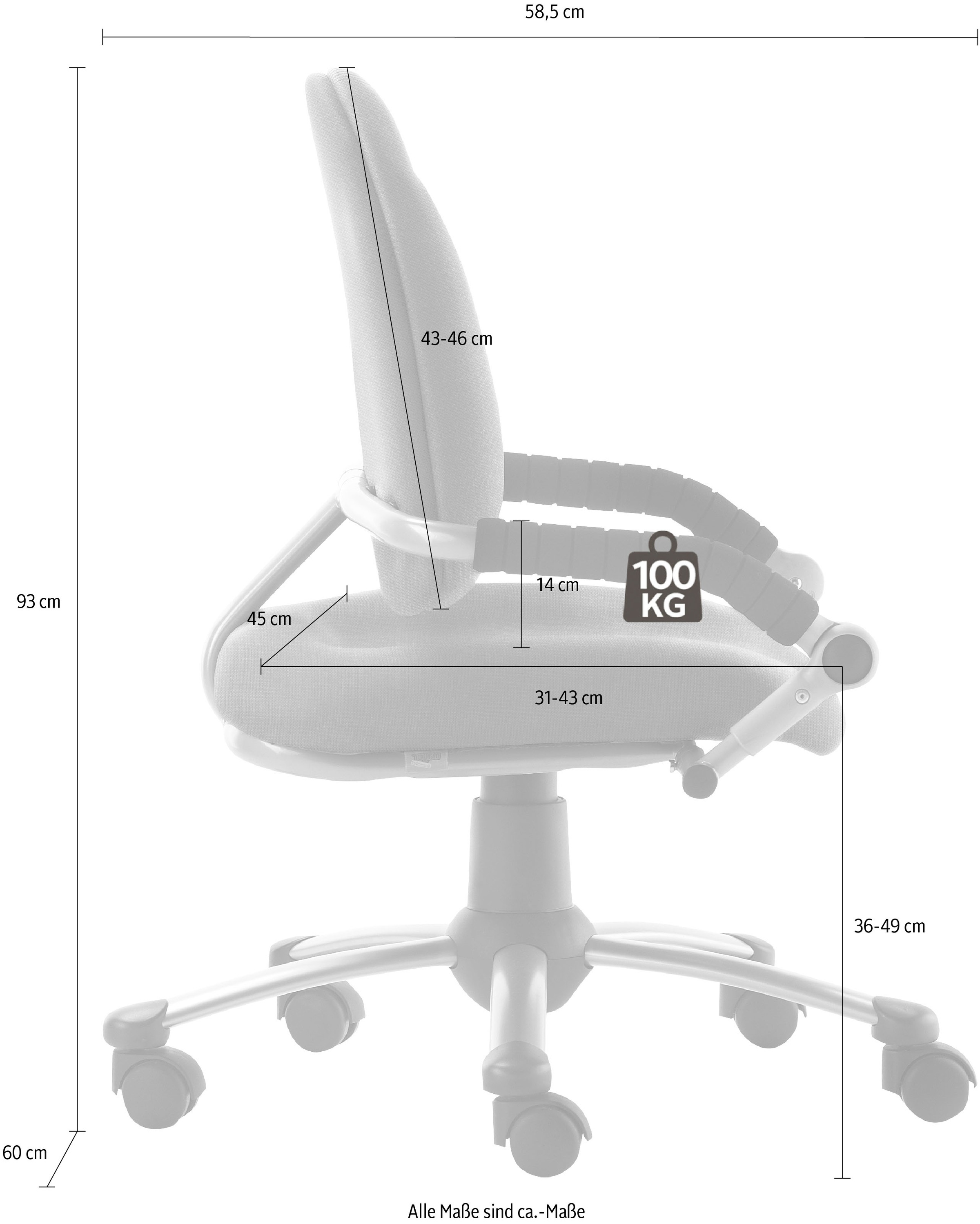 Mayer Sitzmöbel Bürostuhl "Kinder- und Jugenddrehstuhl myFREAKY" () mitwach günstig online kaufen