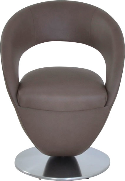 K+W Komfort & Wohnen Esszimmerstuhl "Wave, Drehstuhl" () Design-Drehstuhl, Drehteller in Metall edelstahloptik, Farbkombination