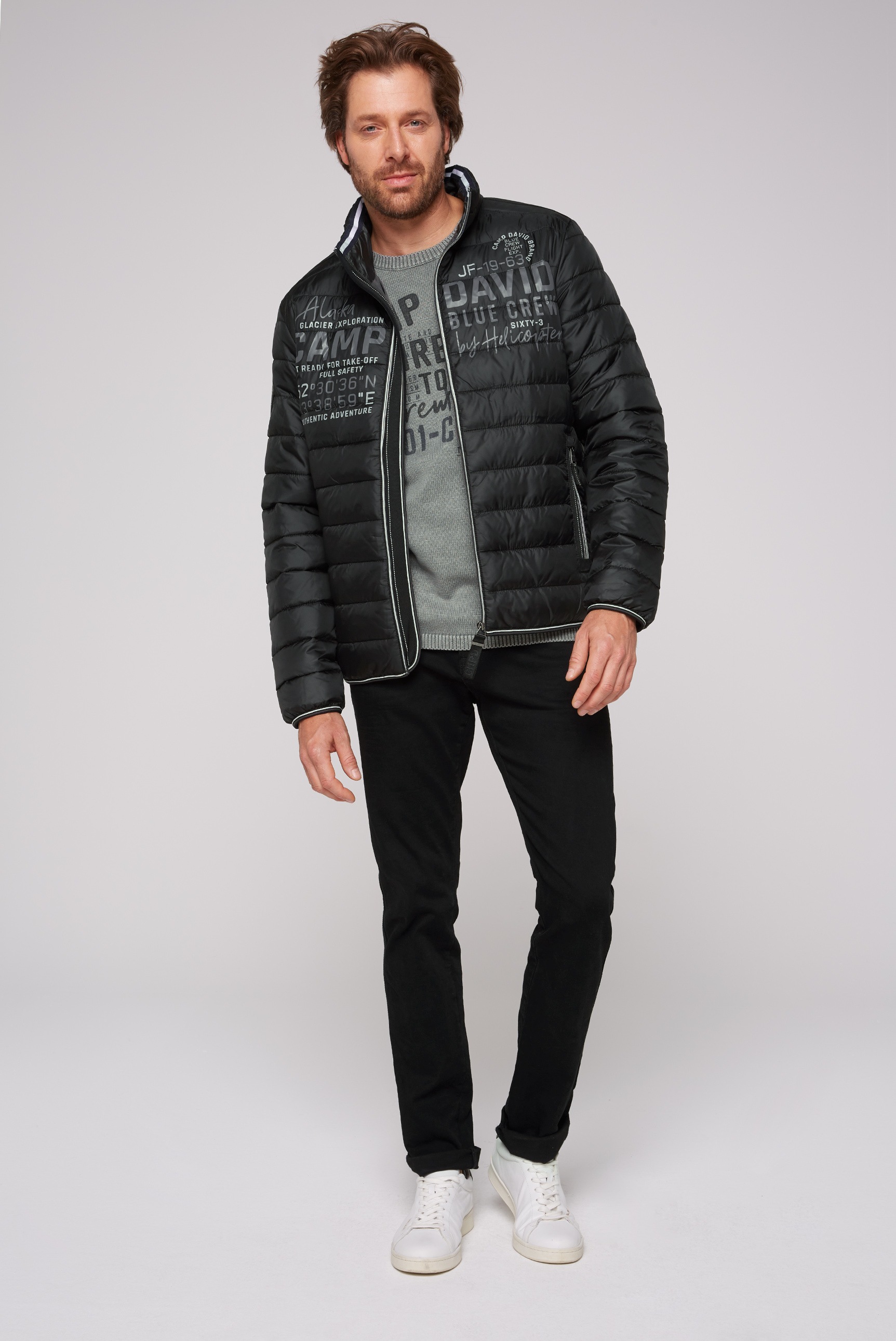 Thumbnail - CAMP DAVID Outdoorjacke ohne Kapuze mit elastischem Saumabschluss