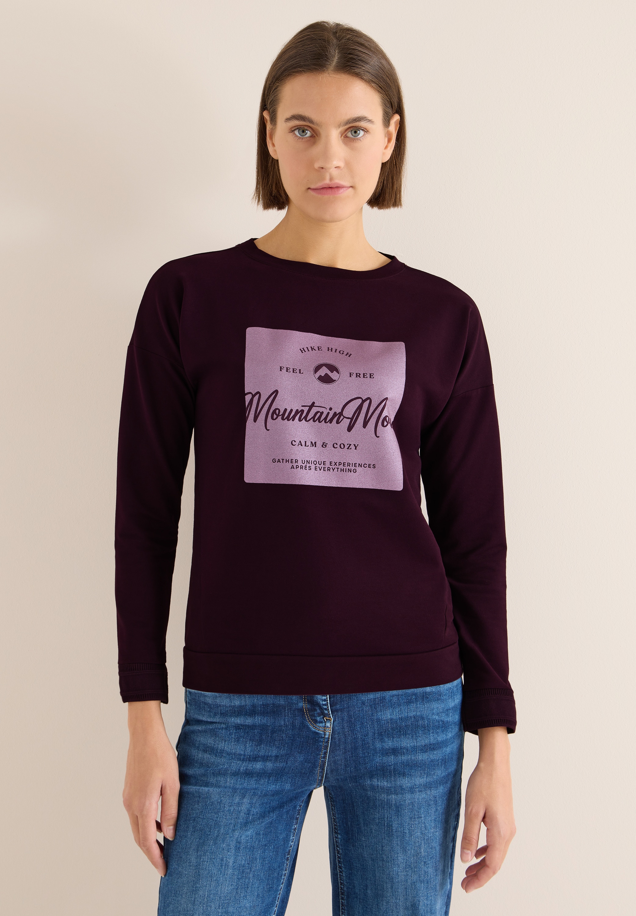 Cecil Langarmshirt Rundhalsausschnitt günstig online kaufen