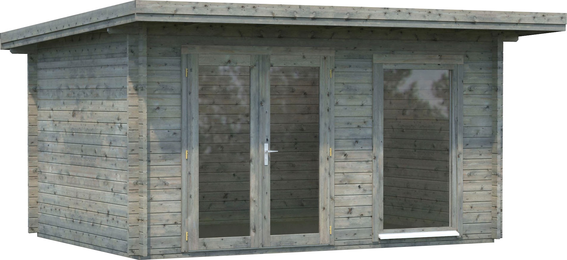 Palmako Heidi Holz-Gartenhaus Natur Pultdach Tauchgrundiert 410 cm x 300 cm günstig online kaufen