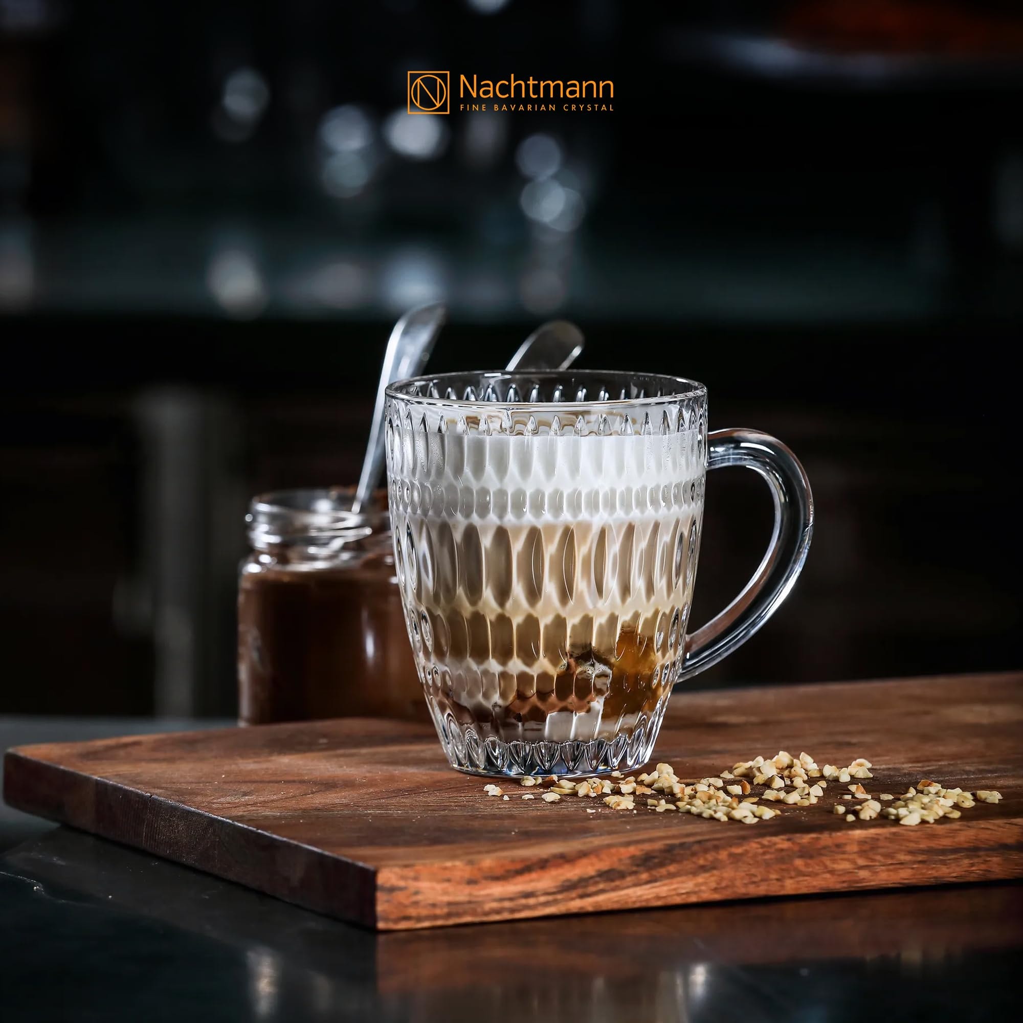 Nachtmann Becher »Kaffeebecher Ethno Barista 392 ml 2er Set transparent«