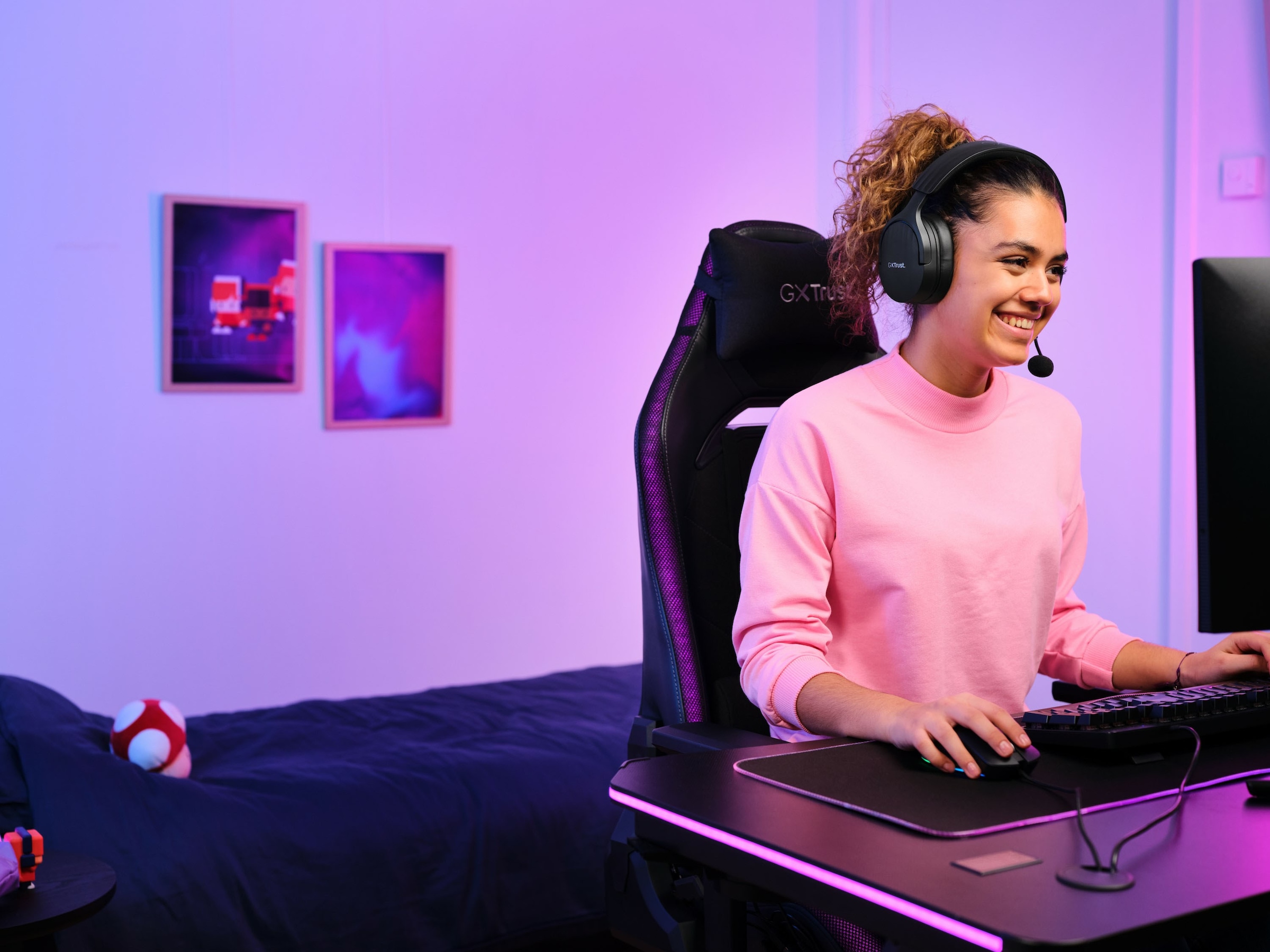Trust Gaming-Headset »GXT491 Fayzo«, A2DP Bluetooth, Mikrofon abnehmbar-Noise-Cancelling