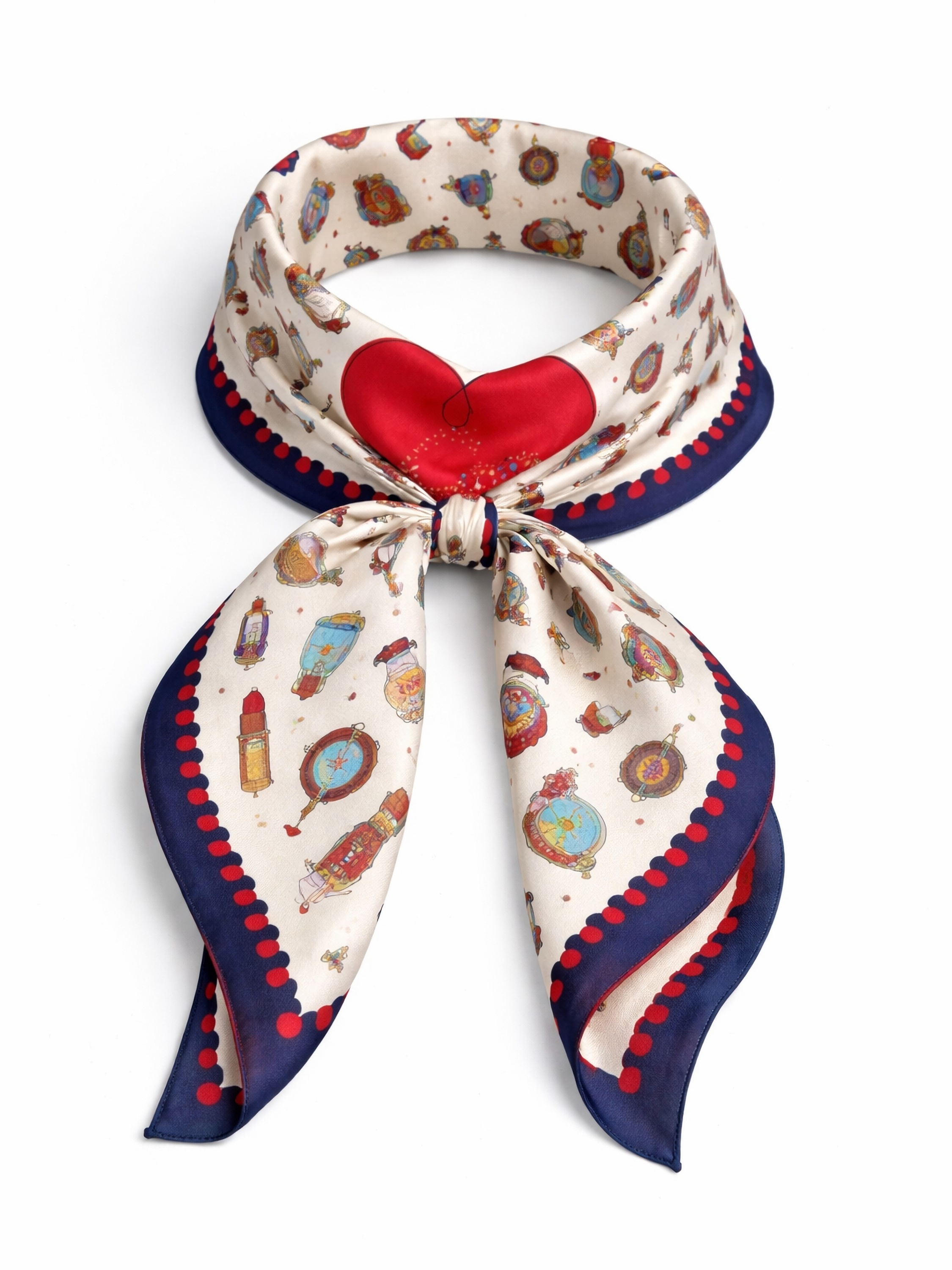 COLLEZIONE ALESSANDRO Nickituch »Beauty« 1 Stk. quadratisches Halstuch mit Beautymotiven