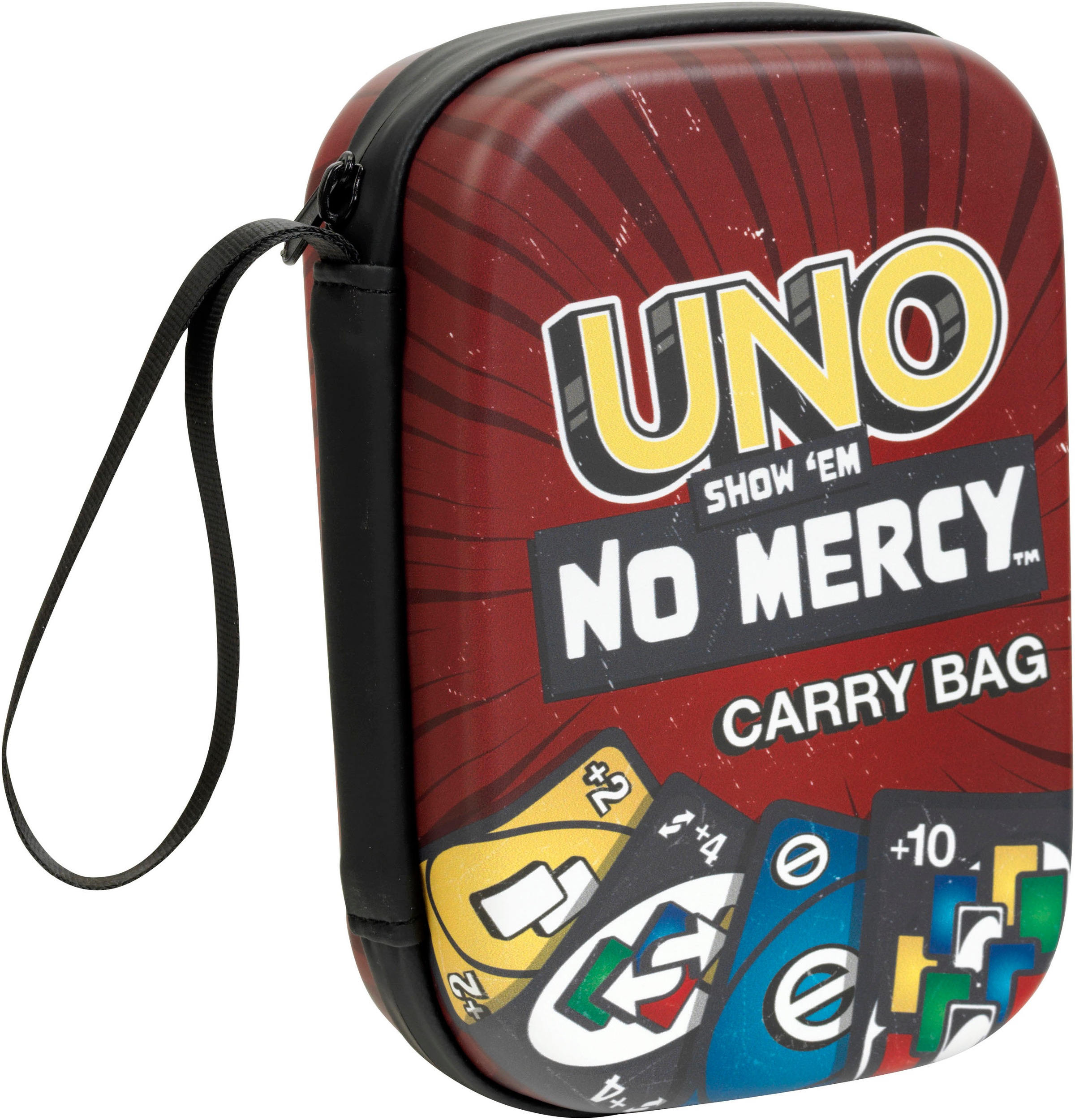 Klein Tragetasche »UNO Show 'em No Mercy - Tragetasche«, Aufbewahrungstasche für Spielkarten und Anleitung