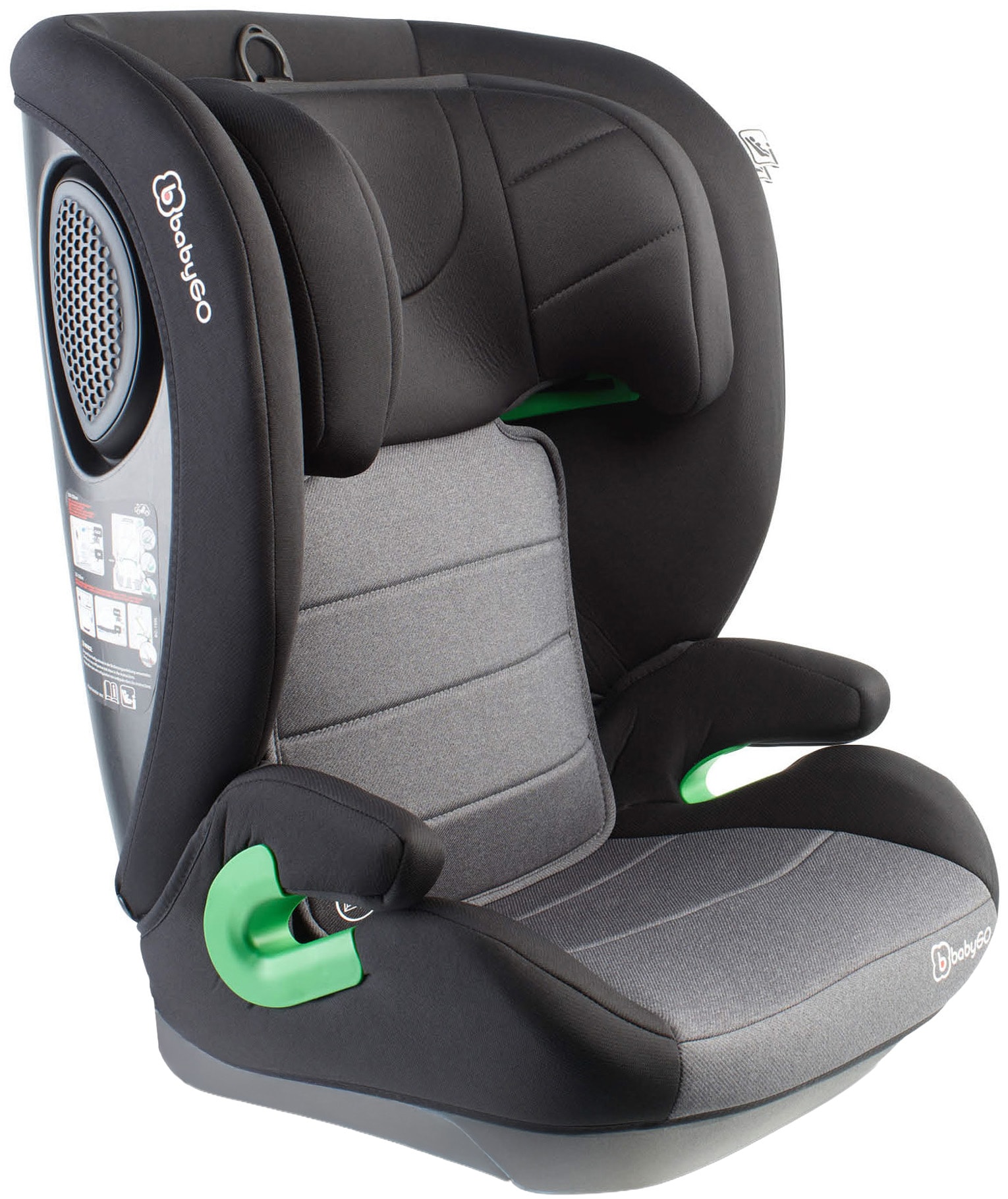 "Autokindersitz BABYGO ""Safeway"", Baby, schwarz (grau), Materialmix, Kindersitze"