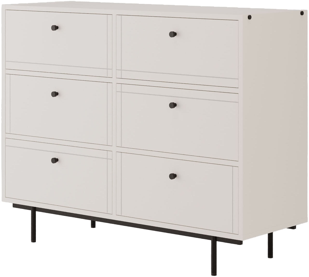 Home affaire Sideboard Modernes Design mit pulverbeschichtetem Metallgestell