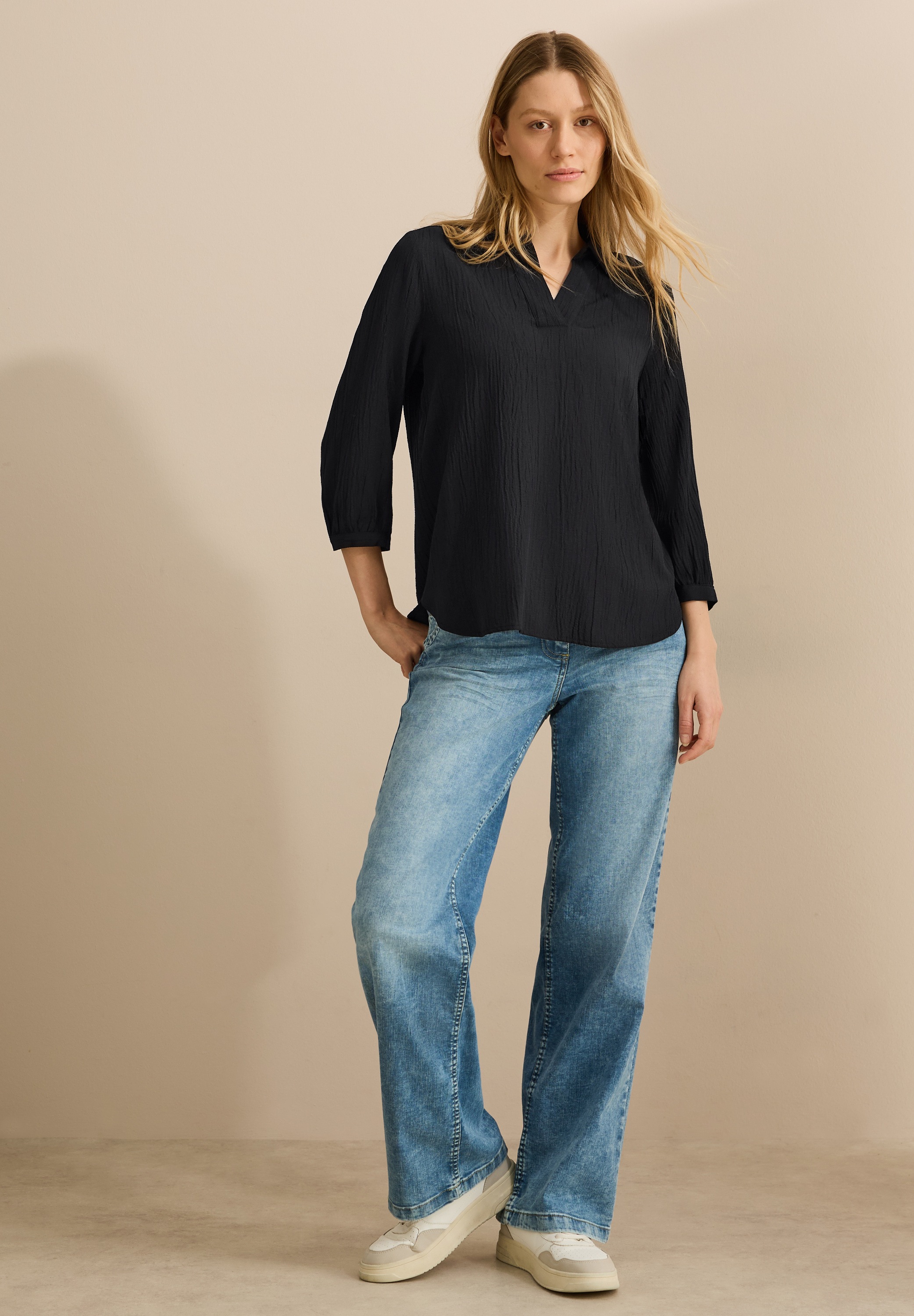 Cecil Klassische Bluse, mit 3/4 Ärmeln