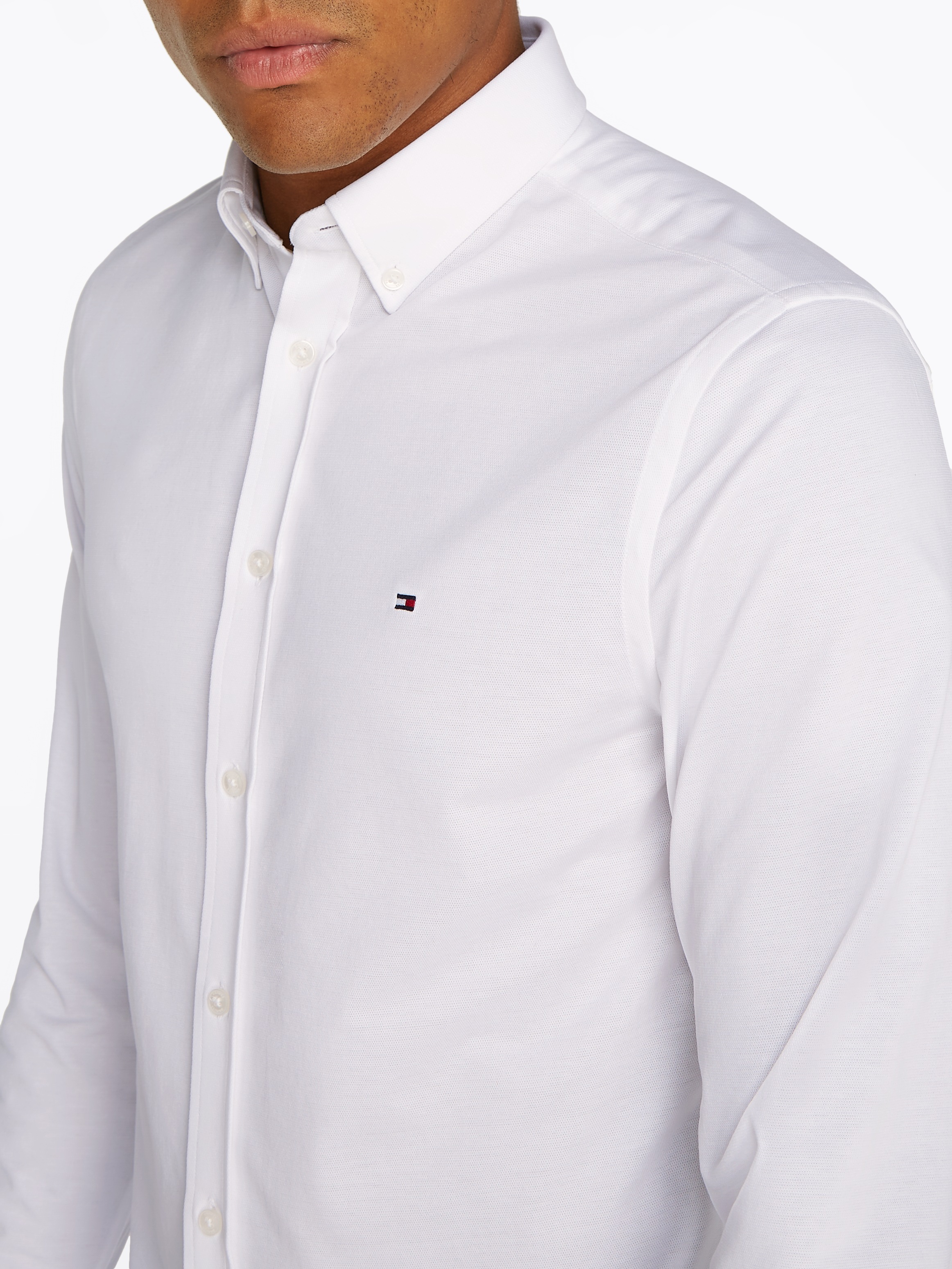Tommy Hilfiger Langarmhemd "PERFORMANCE TWO TONE SF SHIRT" günstig online kaufen