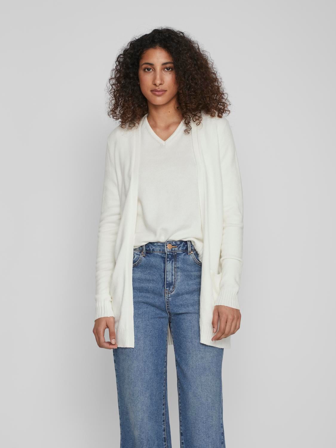 Vila Strickjacke "VIRIL OPEN L/S KNIT CARDIGAN - NOOS" Viskosemischung, reg günstig online kaufen