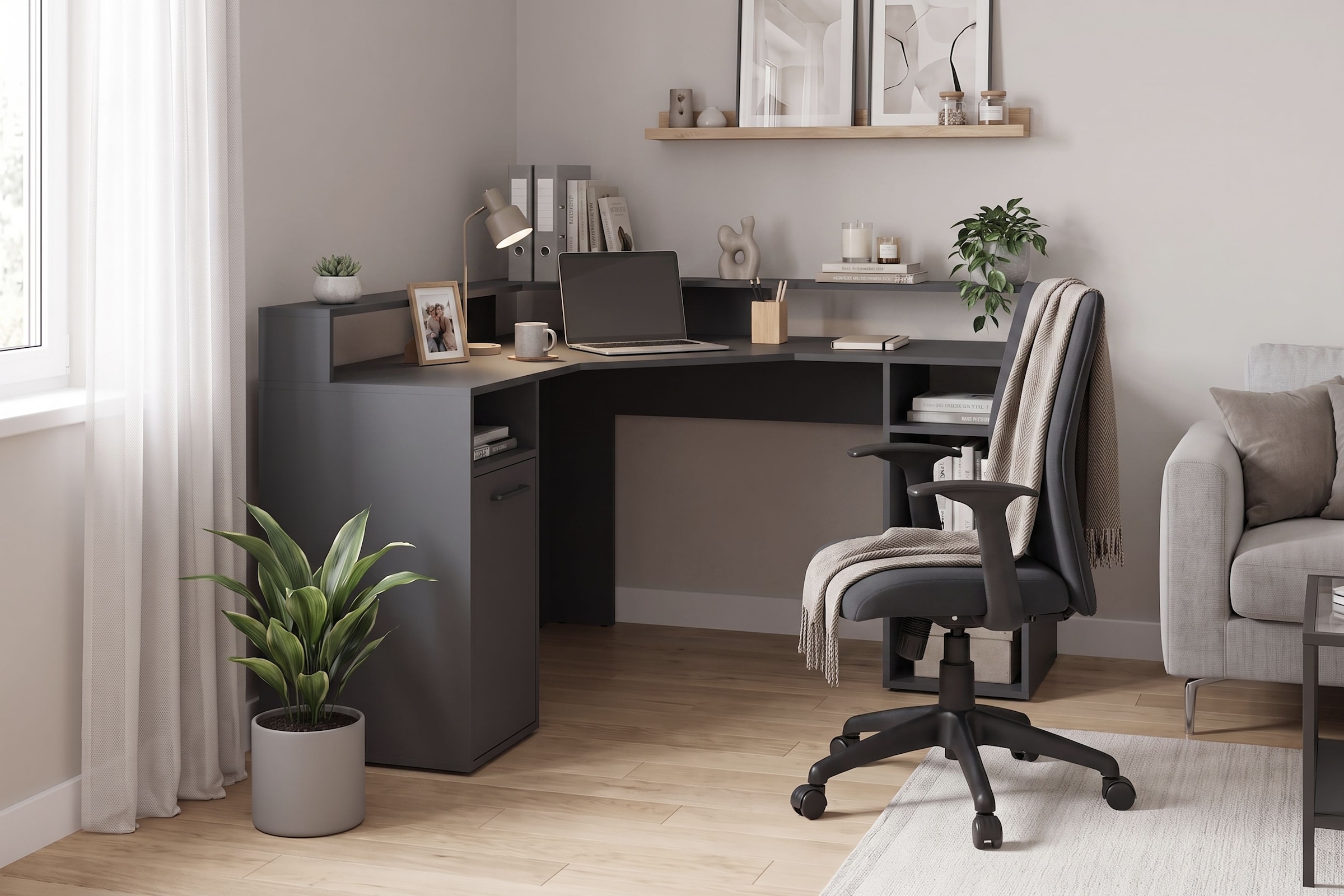 OTTO home Gamingtisch »Fowey« Breite 139 cm, moderner Eck-Schreibtisch