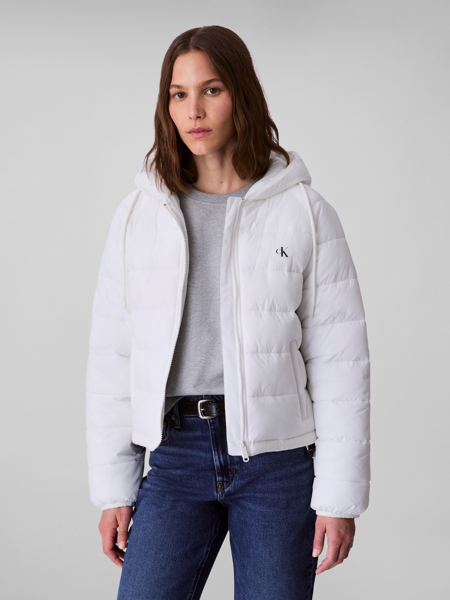 Calvin Klein Jeans Steppjacke "LIGHTWEIGHT LOGO PUFFER", mit Kapuze, Mit Ru günstig online kaufen