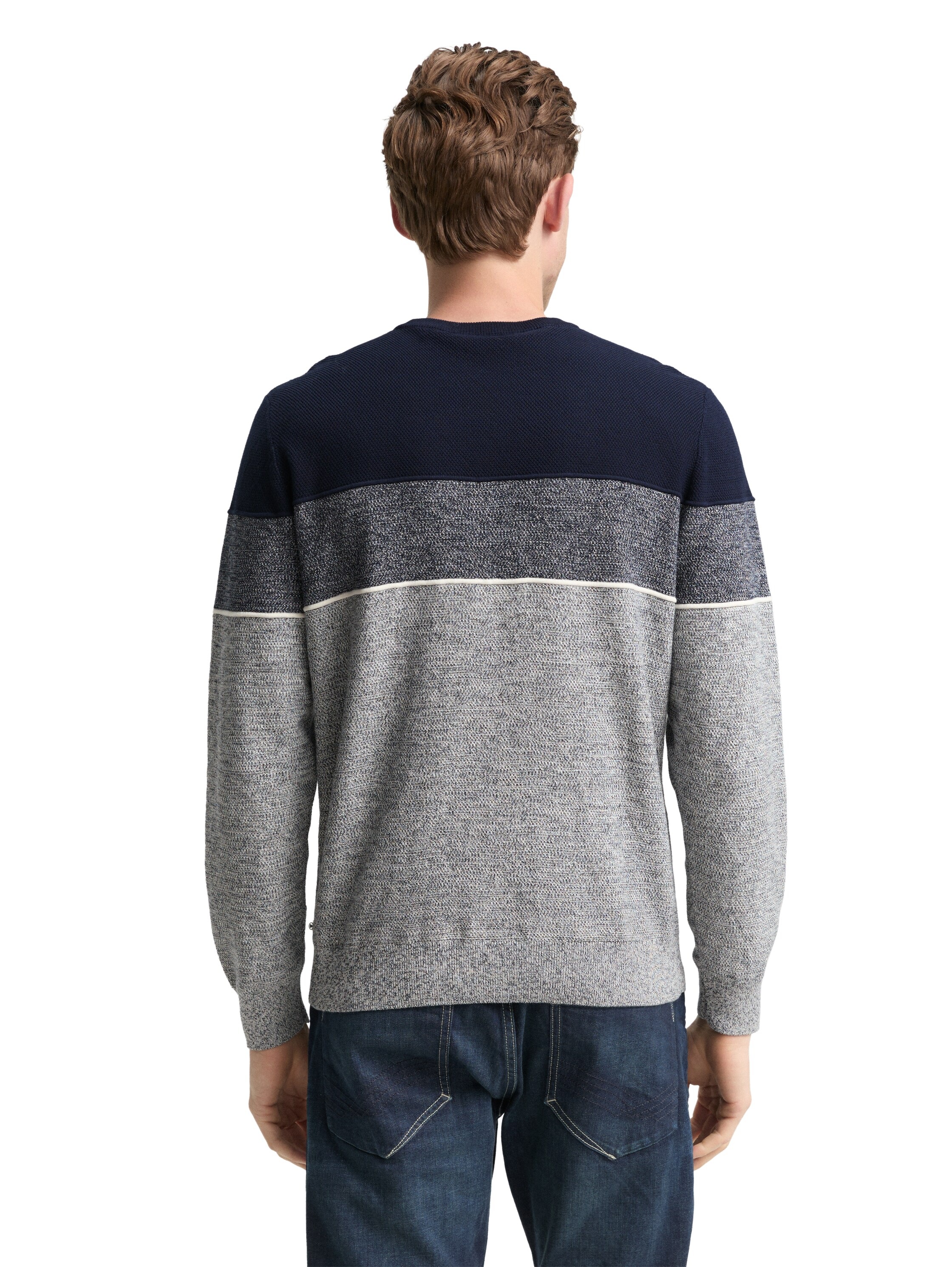 TOM TAILOR Rundhalspullover mit Colorblock günstig online kaufen