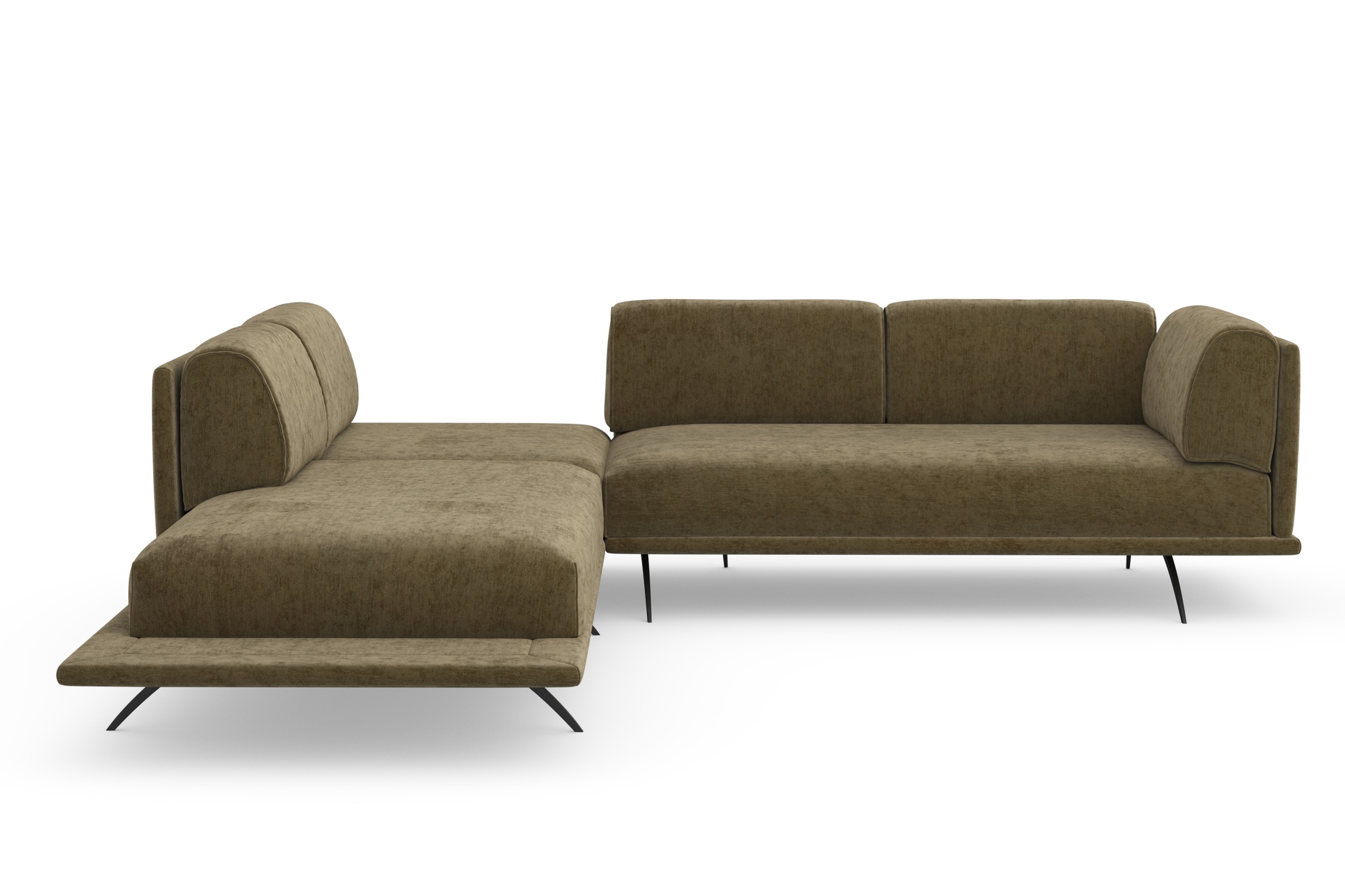 machalke® Ecksofa »benito, L-Form«, mit bezogenem Sockel
