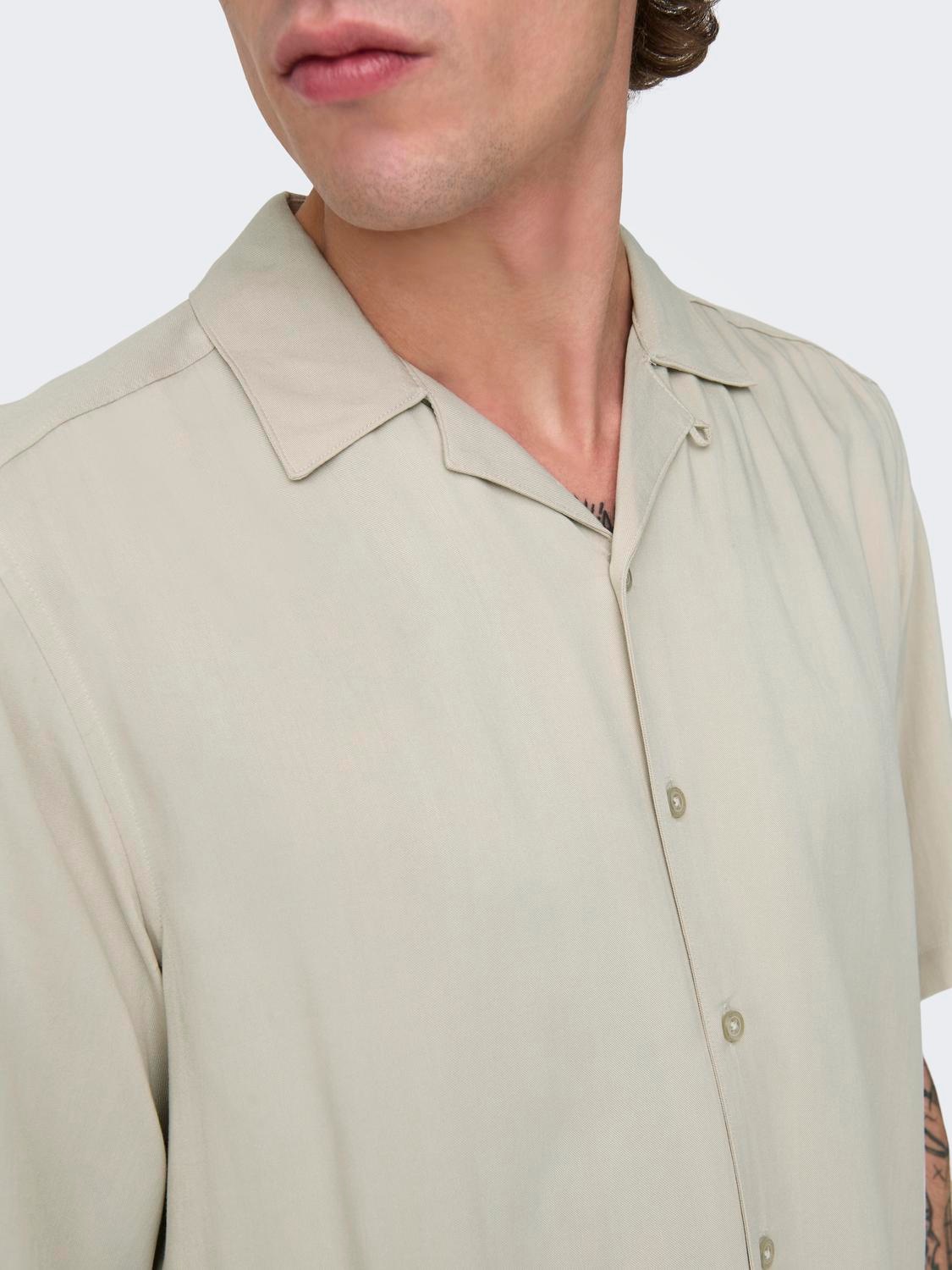 ONLY & SONS Kurzarmhemd »ONSDASH LIFE REG VISC RES SS SHIRT«