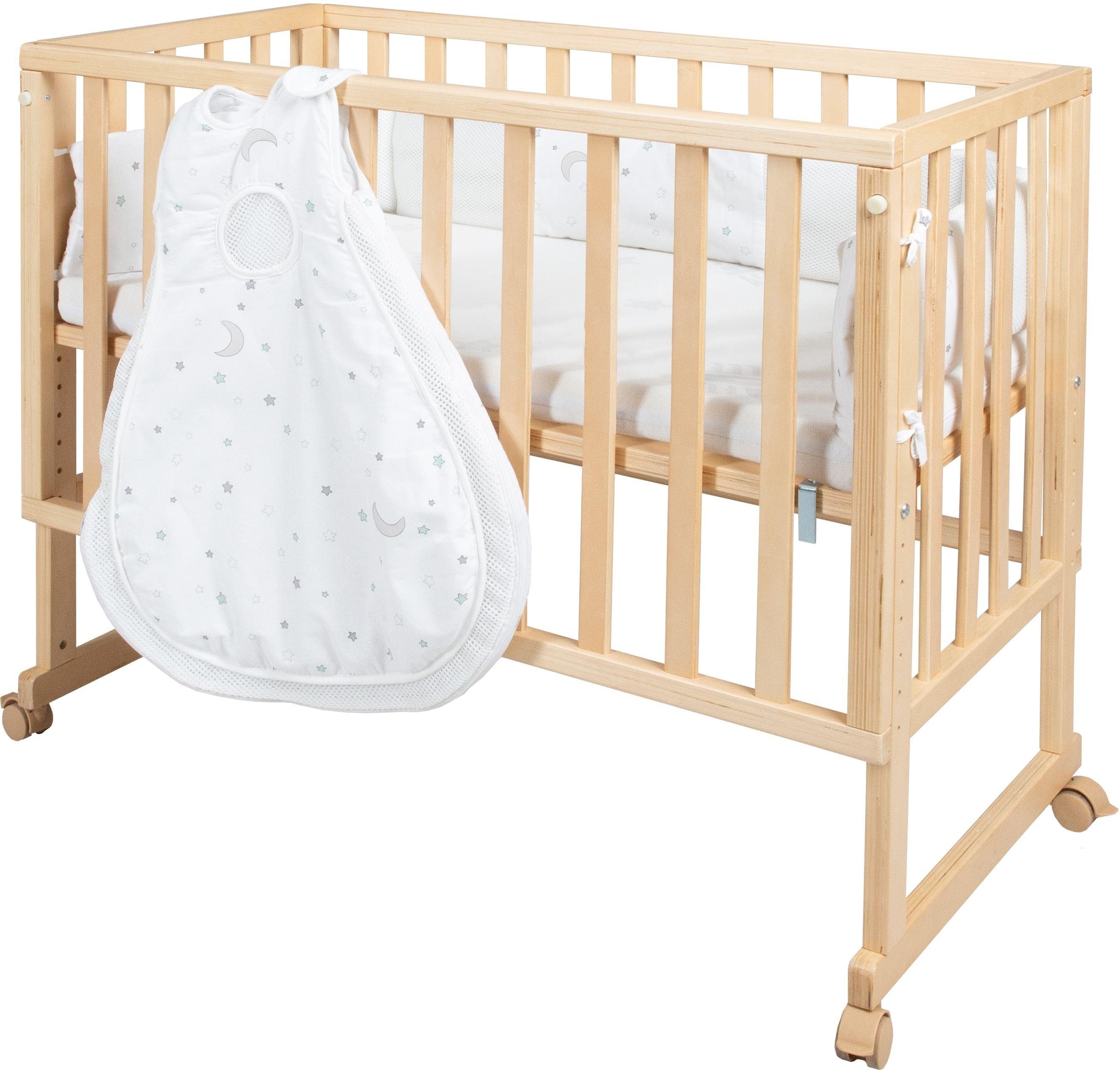 roba® Stubenbett »safe asleep® 3-in-1 Sternenzauber, natur«, (4 tlg.)