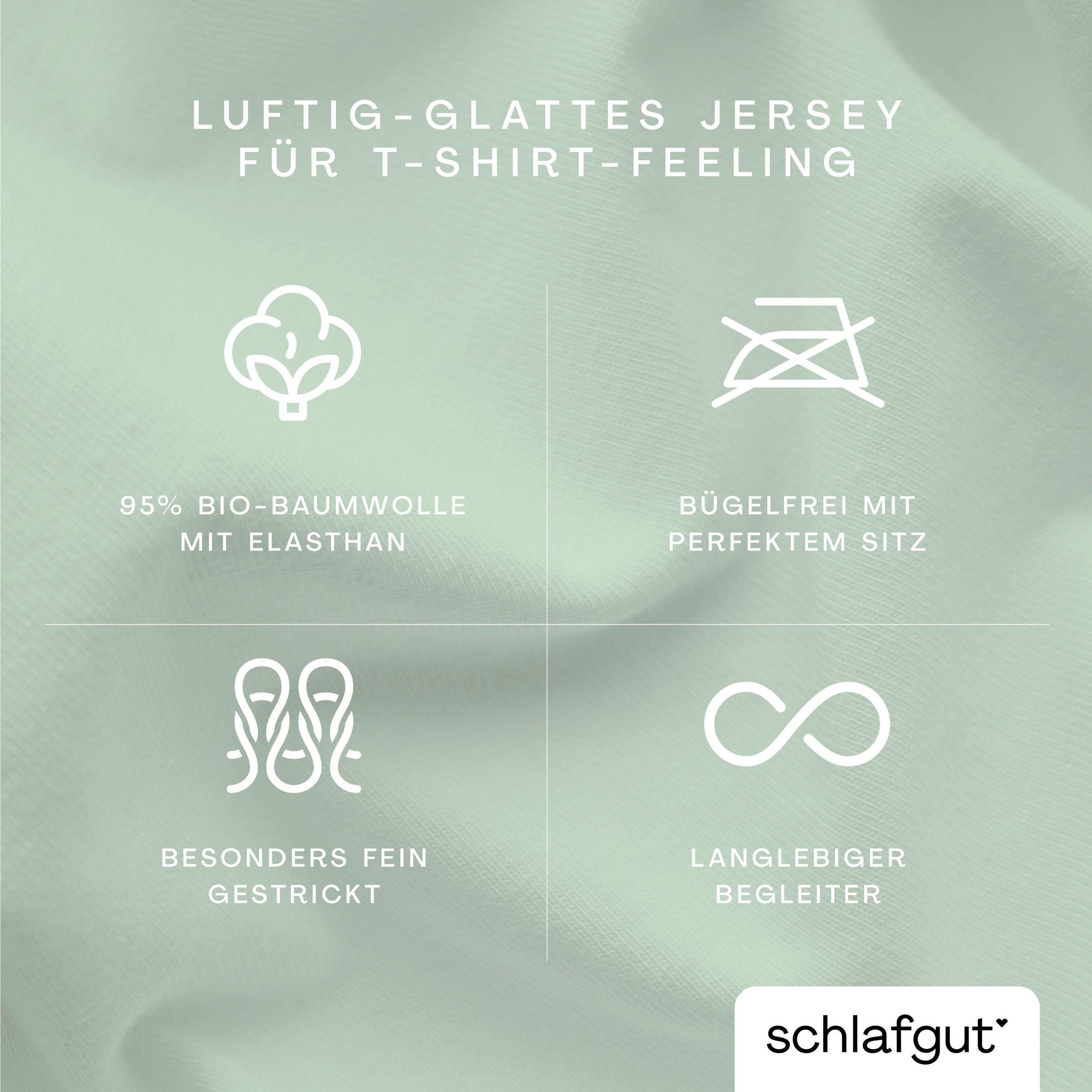 Schlafgut Bettbezug »Knitted Jersey uni, aus Bio-Baumwolle mit Elasthan, Reißverschluss«, (1 St.), bügelfrei, Mix & Match Bettwäsche: passender Kissenbezug erhältlich