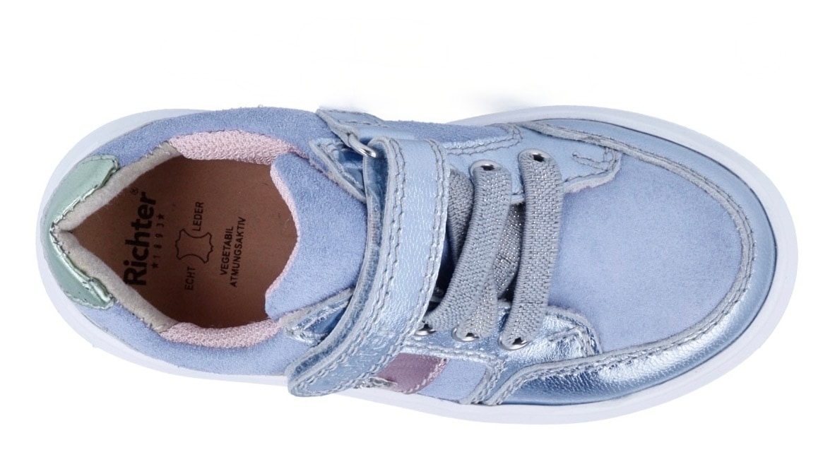 Richter Sneaker »Alessa WMS: Mittel«, Glitzerschuh mit Schimmer und Glitter, Größenschablone zum Download