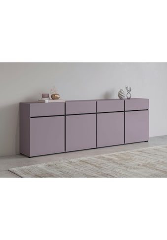 Sideboard »Cross,Breite 225 cm, moderne grifflose Kommode,4 Türen/4 Schubkästen«