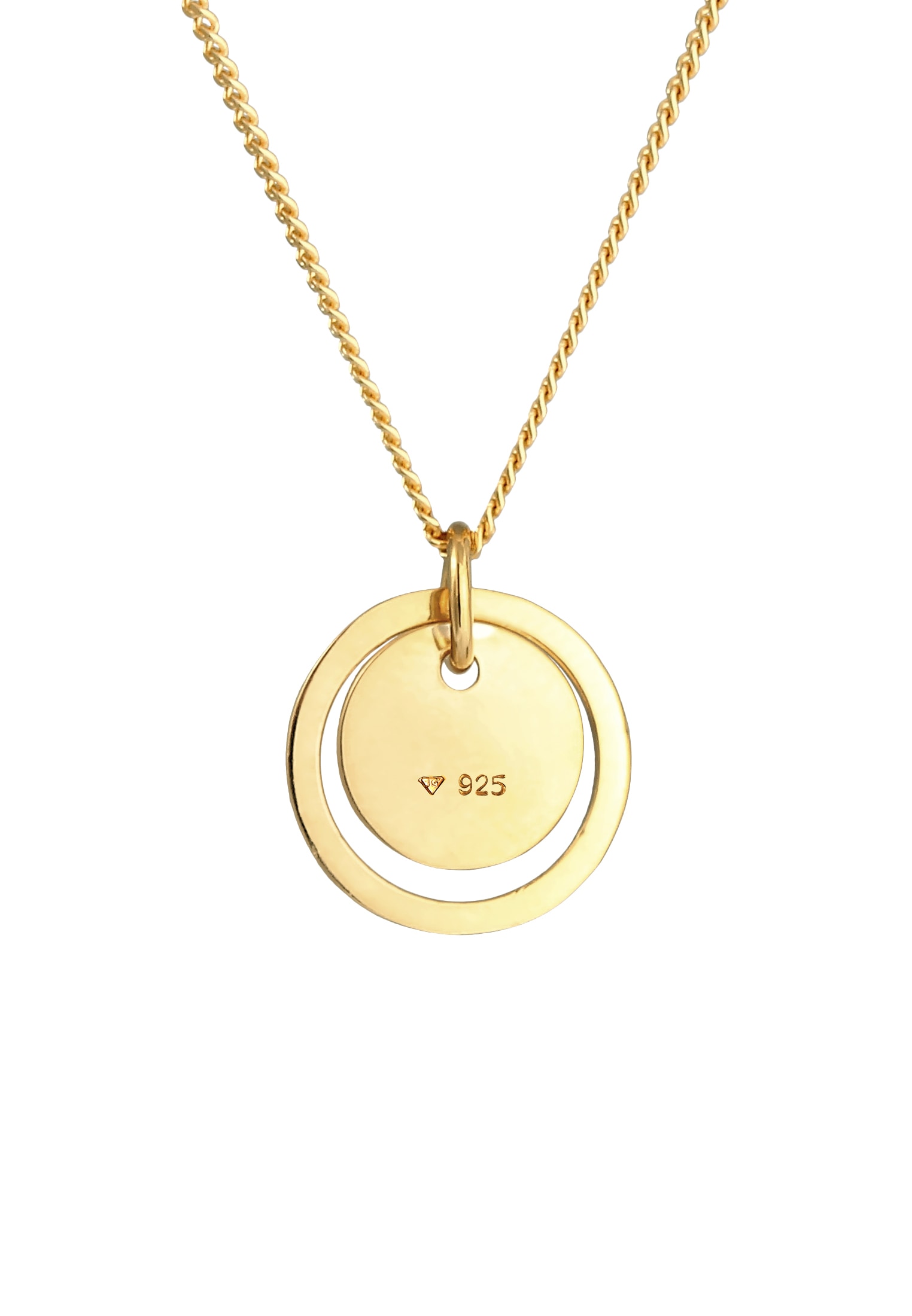 Elli Kette mit Anhänger »Kreis Rund Geo Trend Matt 925 Silber«