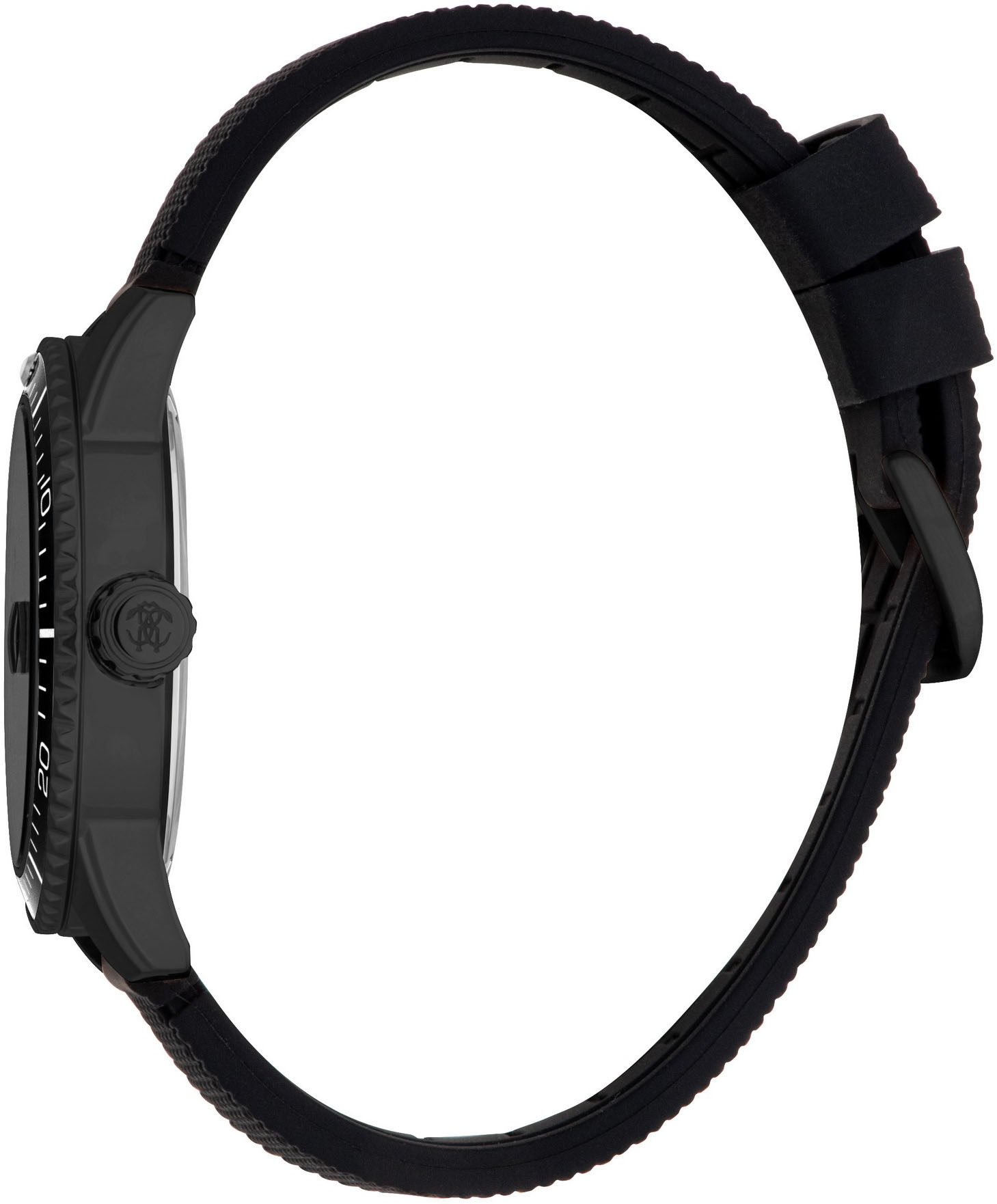 roberto cavalli Quarzuhr »Uomo Trend II«, Armbanduhr, Herrenuhr, Silikonarmband, analog, Tag