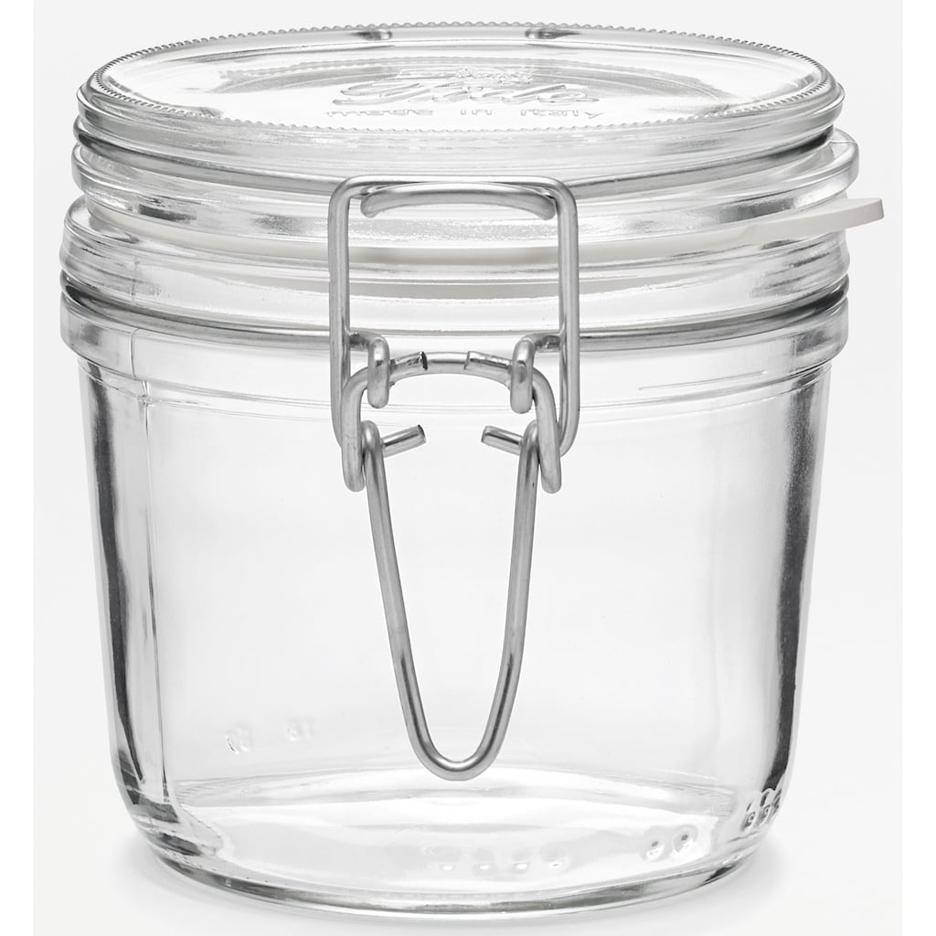 Bormioli Rocco Vorratsglas »Vorratsglas "Fido" 0,35l«, (Set, 6 tlg., 6 Stück, 0,35l Fassungsvermögen), gefriergeeignet, luftdicht verschließbar