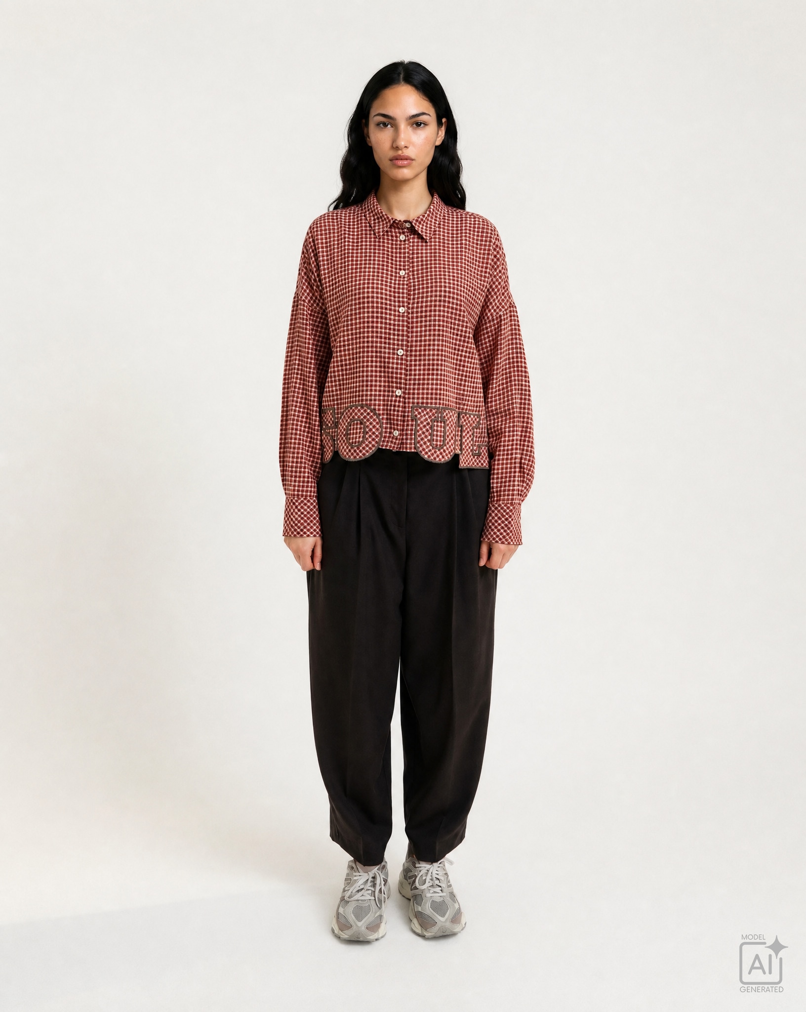 Smith & Soul Hemdbluse mit Logoschriftzug am Saum