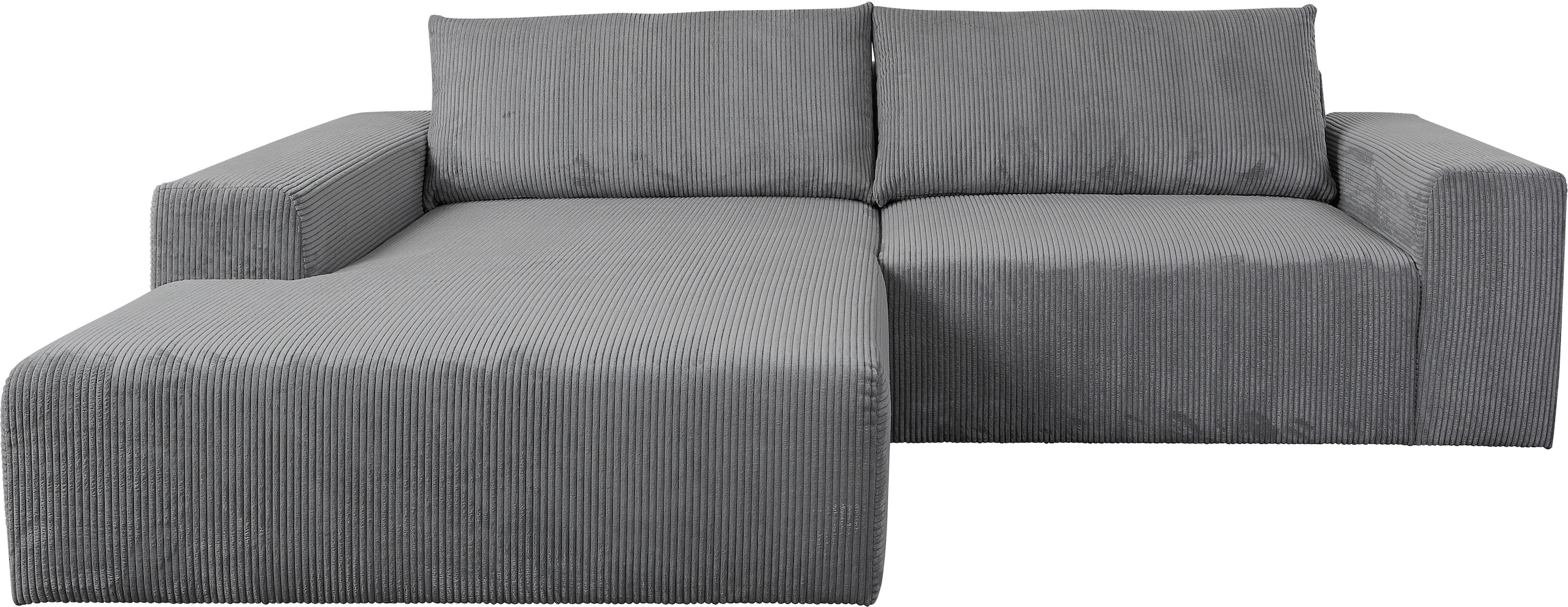 WERK2 Ecksofa »Rio kubisches, aktuelles Design, breite Armlehnen, bequem, viel Platz« Cord, L-Form