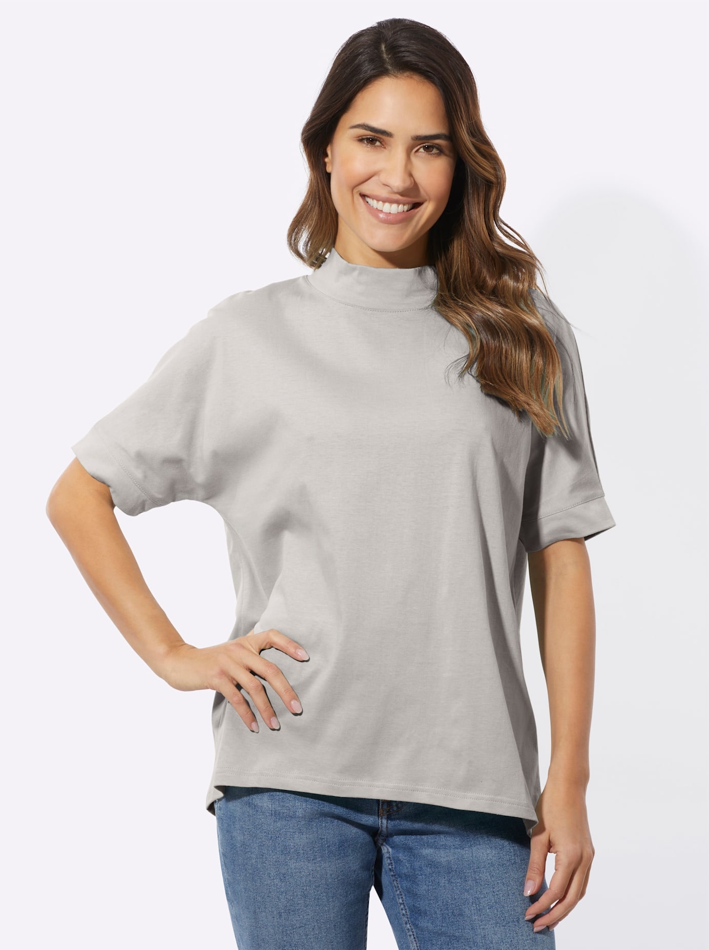 Classic Basics Stehkragenshirt "Kurzarm-Shirt", (1 tlg.) günstig online kaufen