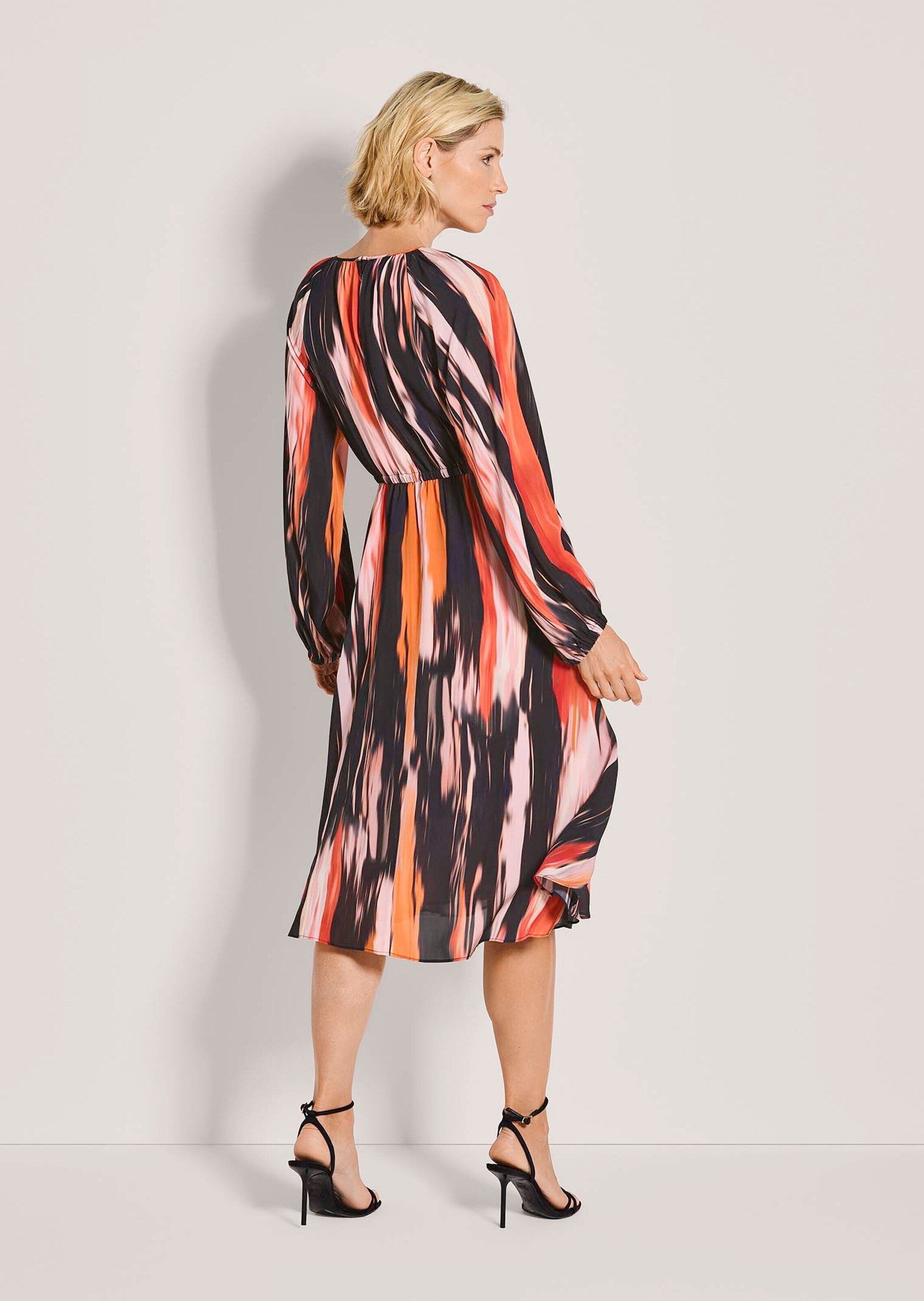 MADELEINE Midikleid »Midikleid Viskosekleid mit Streifenmuster«