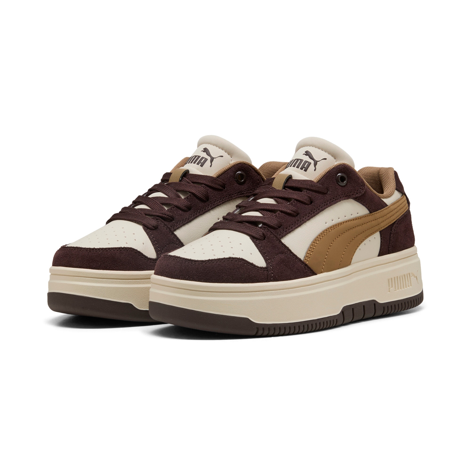 PUMA Sneaker "REBOUND FEMME LOW SD" für sportliche und lässige Looks, mit Leder-Obermaterial