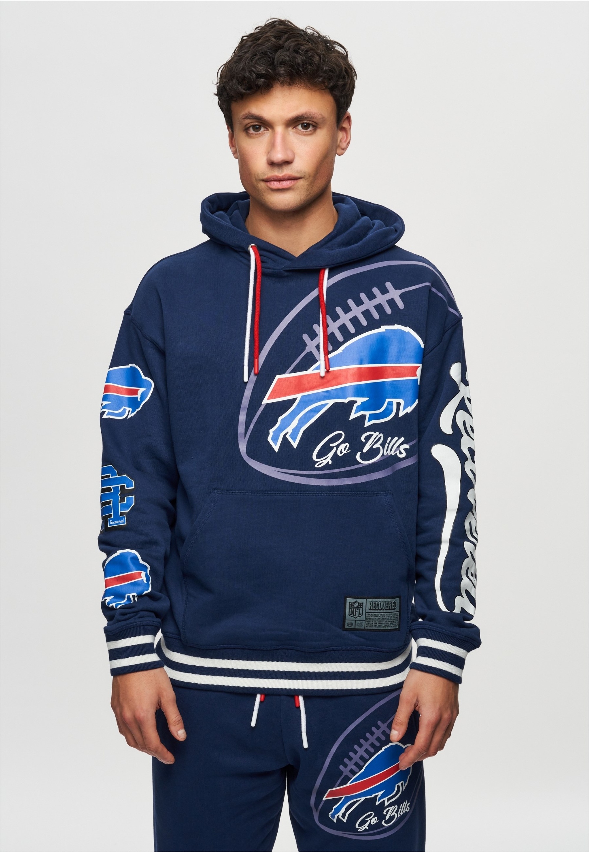 Recovered Kapuzensweatshirt "NFL Bills Go Bills", für Buffalo Bills-Fans günstig online kaufen