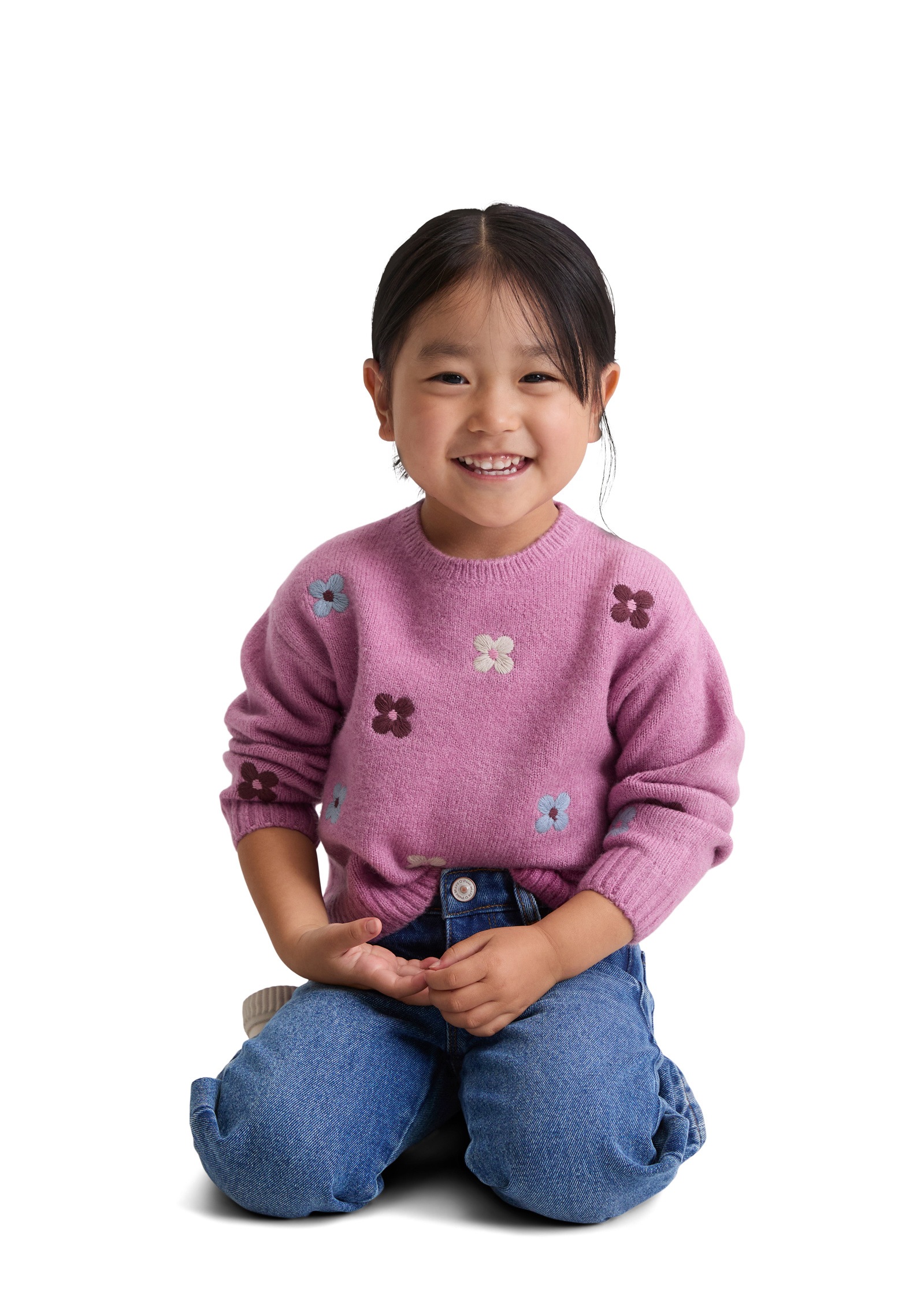 Marc O'Polo Strickpullover »mit Blumen-Stickerei«