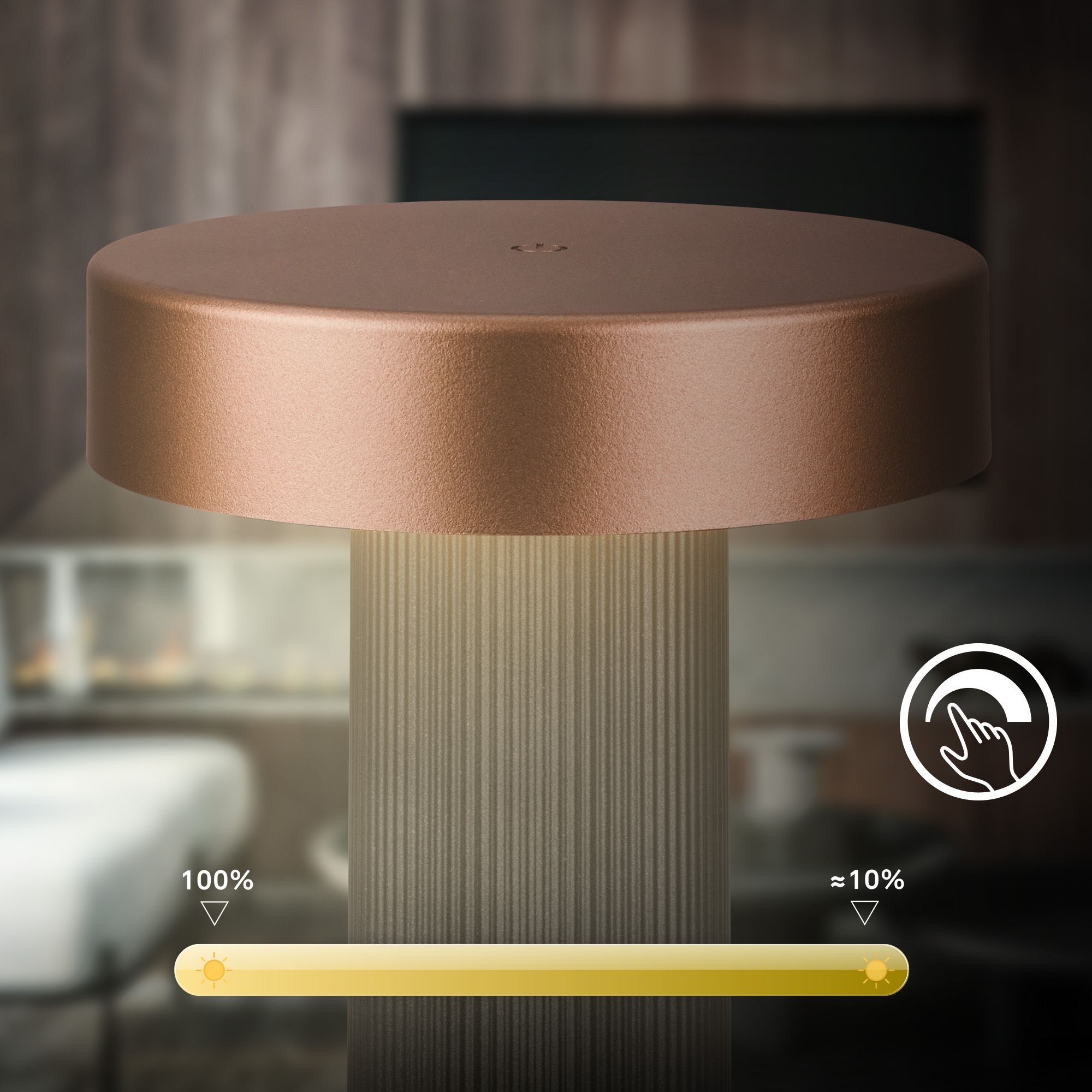 Briloner Leuchten LED Tischleuchte »BITO« LED-Board 1 Stk. Warmweiß 16x20 cm, Akku tauschbar, Indoor/Outdoor, Wohnzimmer, Balkon