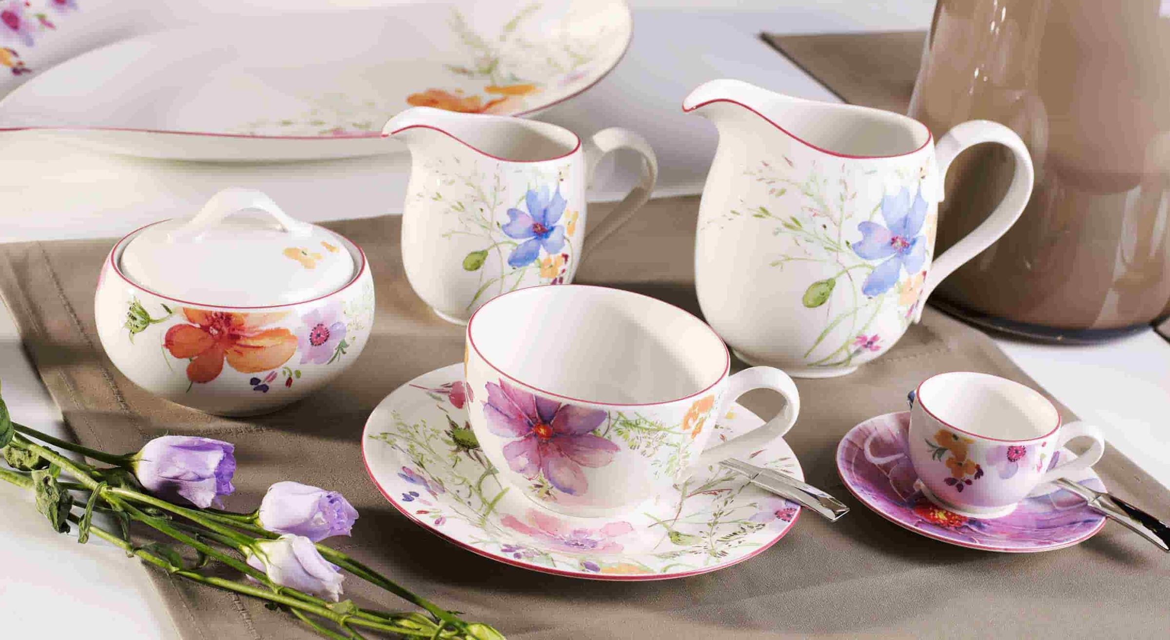 Villeroy & Boch Untertasse »Espressountertassen Mariefleur Basic ø 12 cm 6er Set bunt«