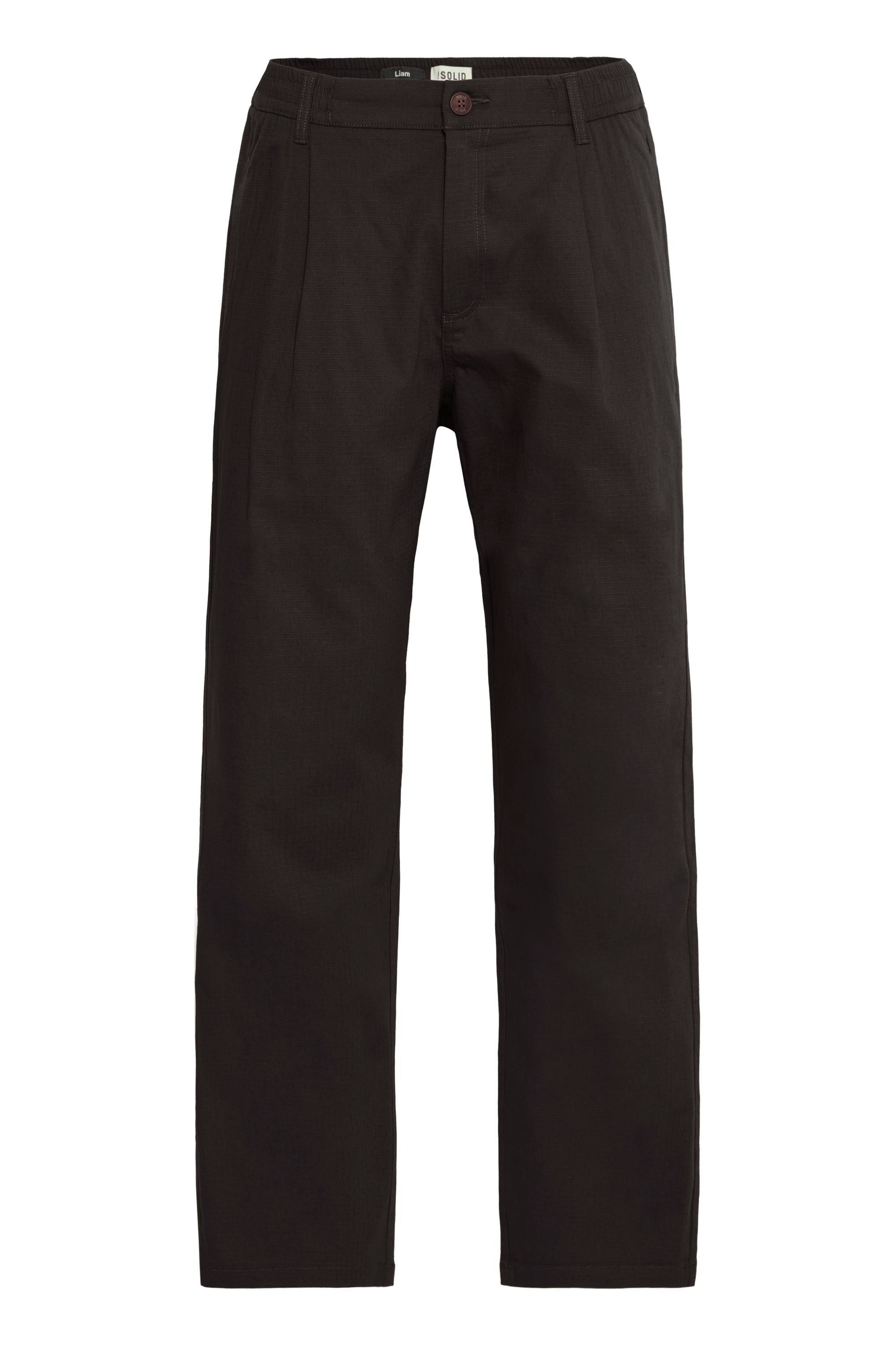 SOLID Herren Chinohose "Chinohose SDLIAM", schwarz, Gr. L, Obermaterial: 98% Baumwolle CO. 2% Elasthan EL., Hosen