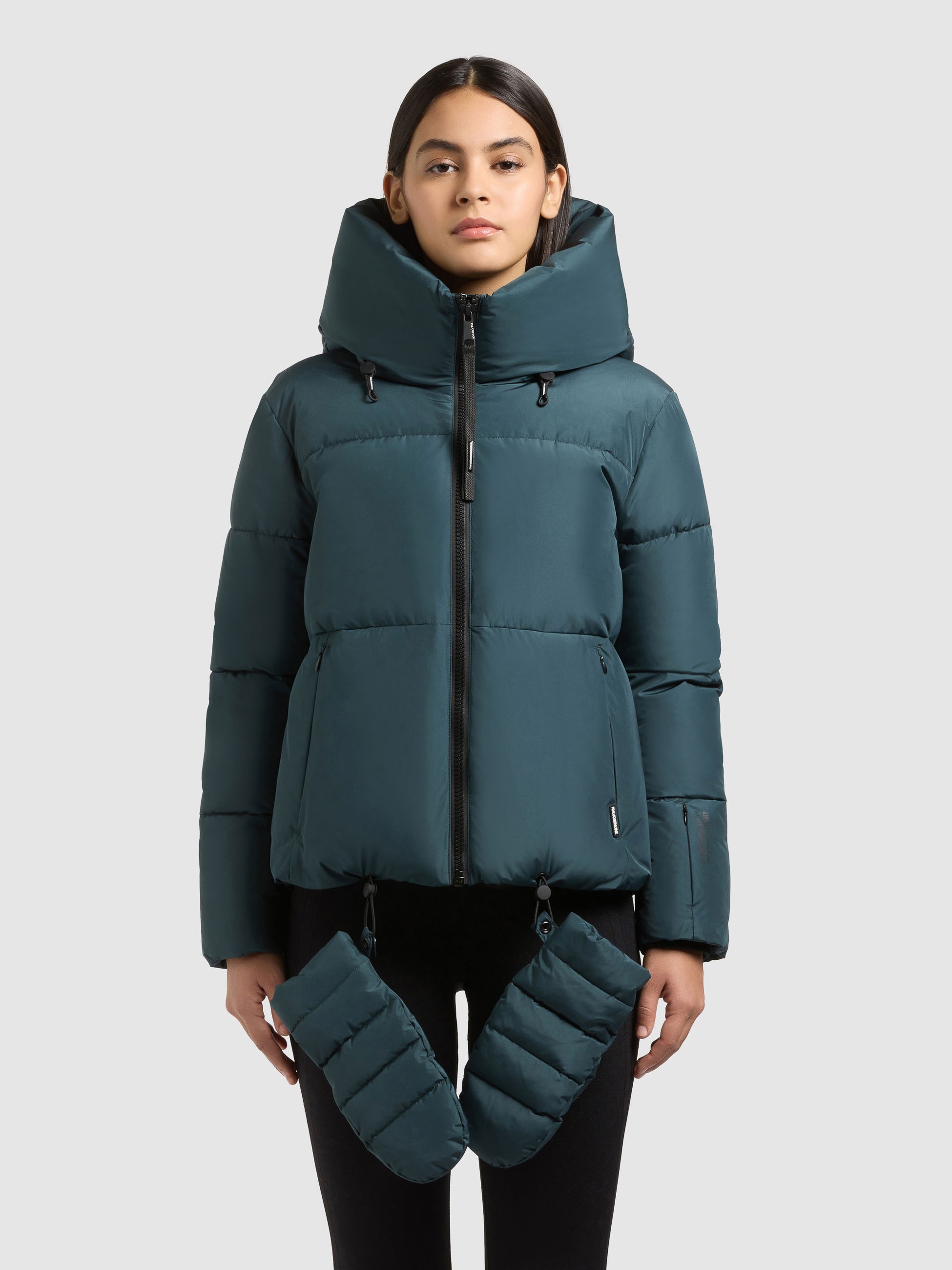khujo Steppjacke »AUDREY2 WITH GLOVES« mit Kapuze