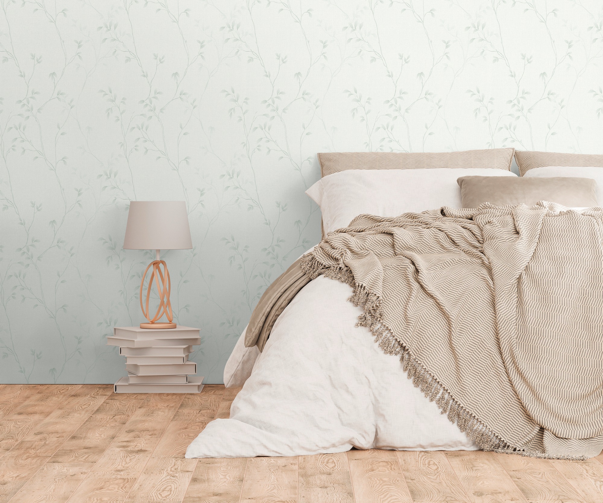 A.S. Création Vliestapete »Pure Elegance Tapete mit Blätterranken Mustertapete Floral Blattmotiv« matt strukturiert Vliestapete Blatt-Motiv für Schlafzimmer Küche Wohnzimmer Blätterranke