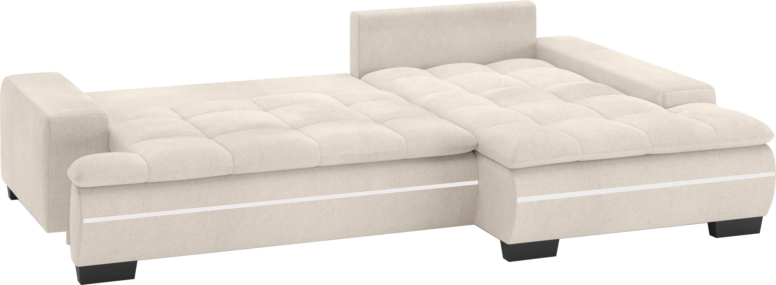 Thumbnail - Mr. Couch Ecksofa "Haiti II, L-Form", RGB-LED Beleuchtung, wahlweise mit Kaltschaum, Bett, Bettkasten