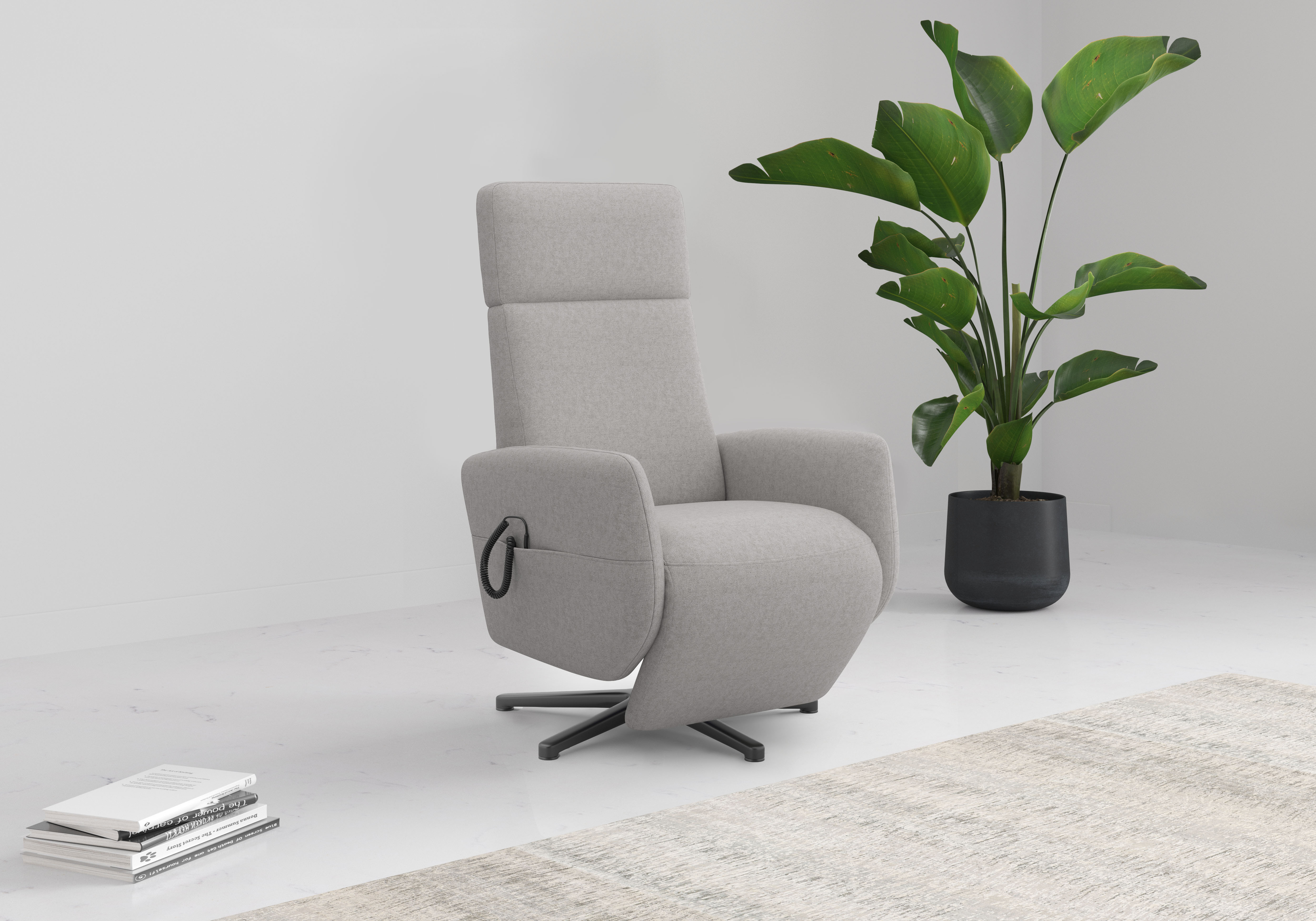 OTTO home TV-Sessel "Rochelle, inkl. Kopfteilverstellung & 360 Drehfunktion" 1 Stk. tlg. wahlweise mit 2 Motoren, Akku & Aufstehhilfe