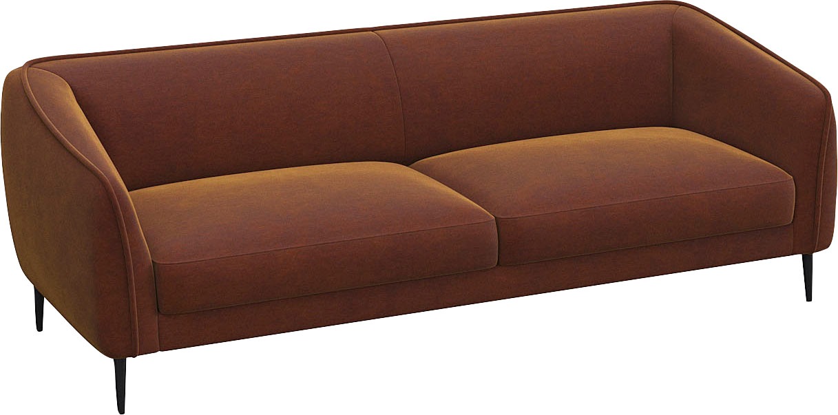 FLEXLUX 3-Sitzer »Belle Designsofa, Couch, bequem durch Kaltschaum im Sitz«, Skandinavisches Design, In hochwertiger Verarbeitung